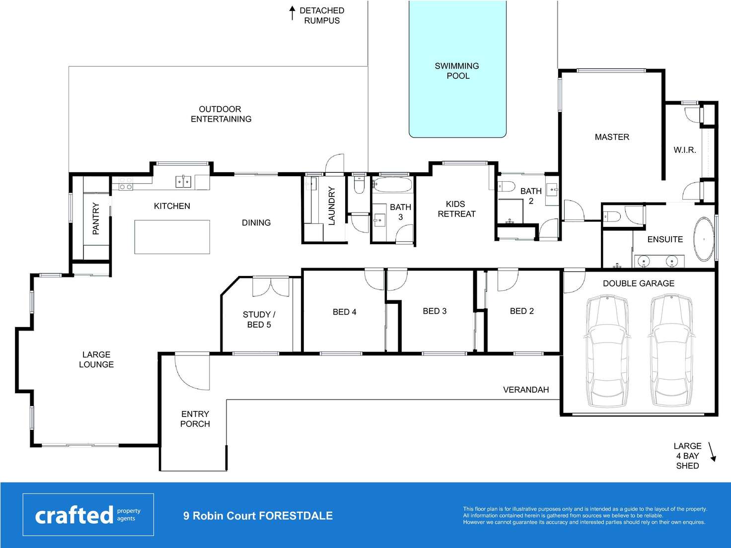 Floorplan of Homely house listing, 9 Robin Court, Forestdale QLD 4118