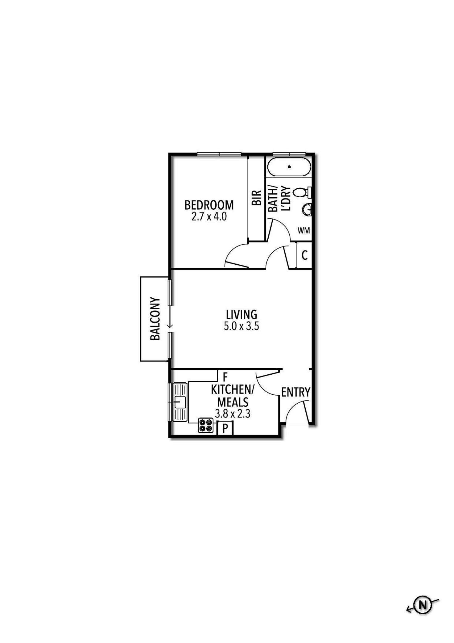 Floorplan of Homely apartment listing, 3/7 Elgin Avenue, Armadale VIC 3143