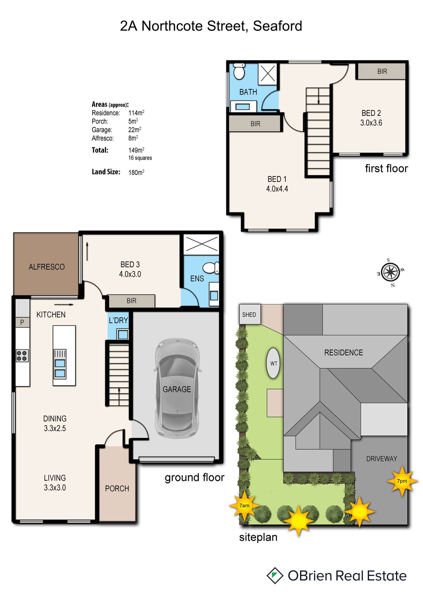 Floorplan of Homely townhouse listing, 2A Northcote Street, Seaford VIC 3198