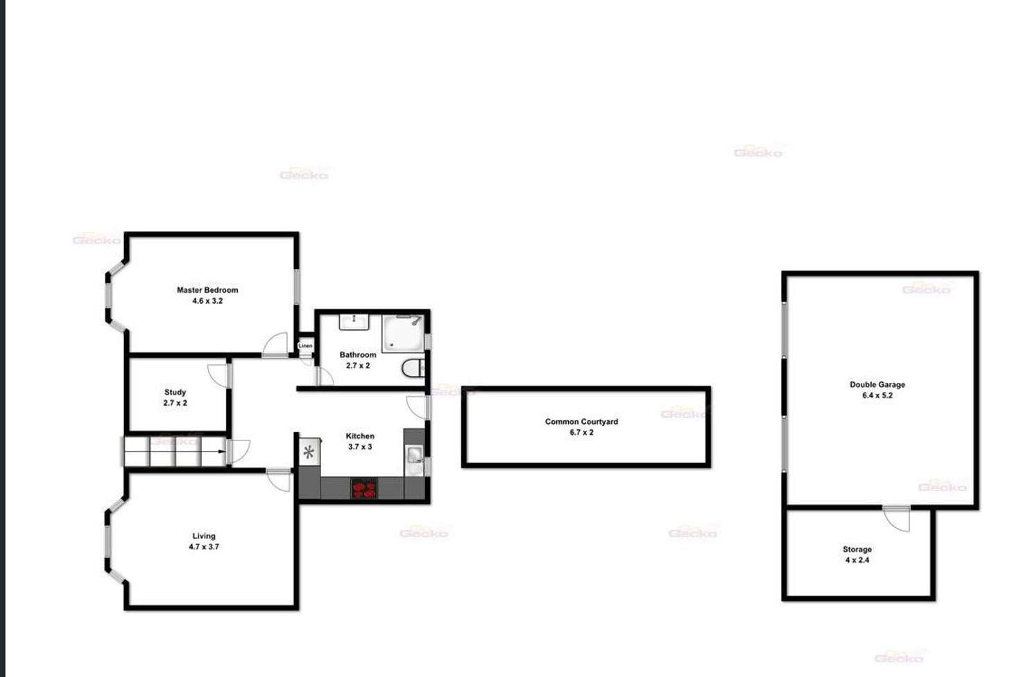 Floorplan of Homely unit listing, 4/23 York Street, Hamilton QLD 4007