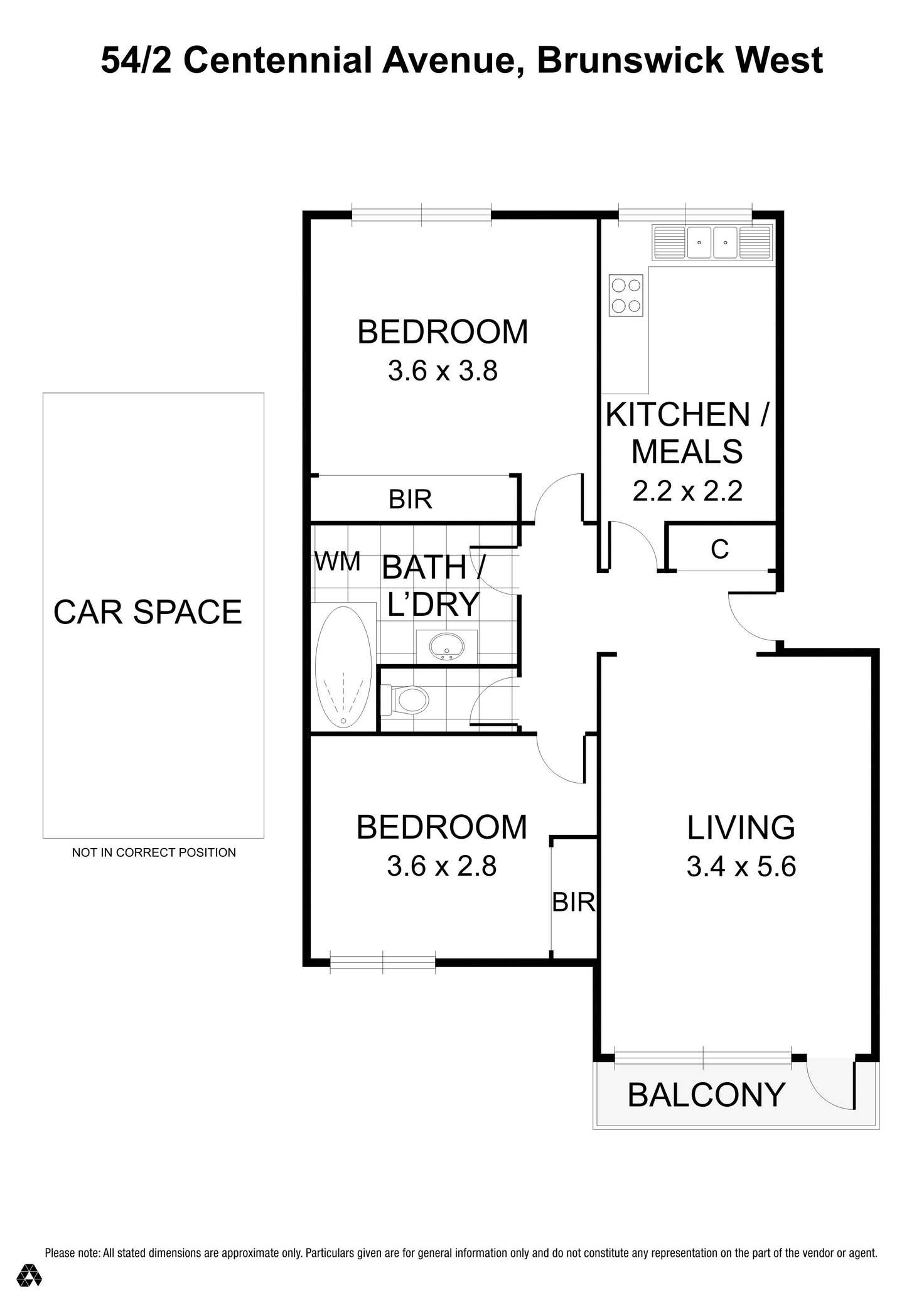 Floorplan of Homely apartment listing, 54/2 Centennial Avenue, Brunswick West VIC 3055