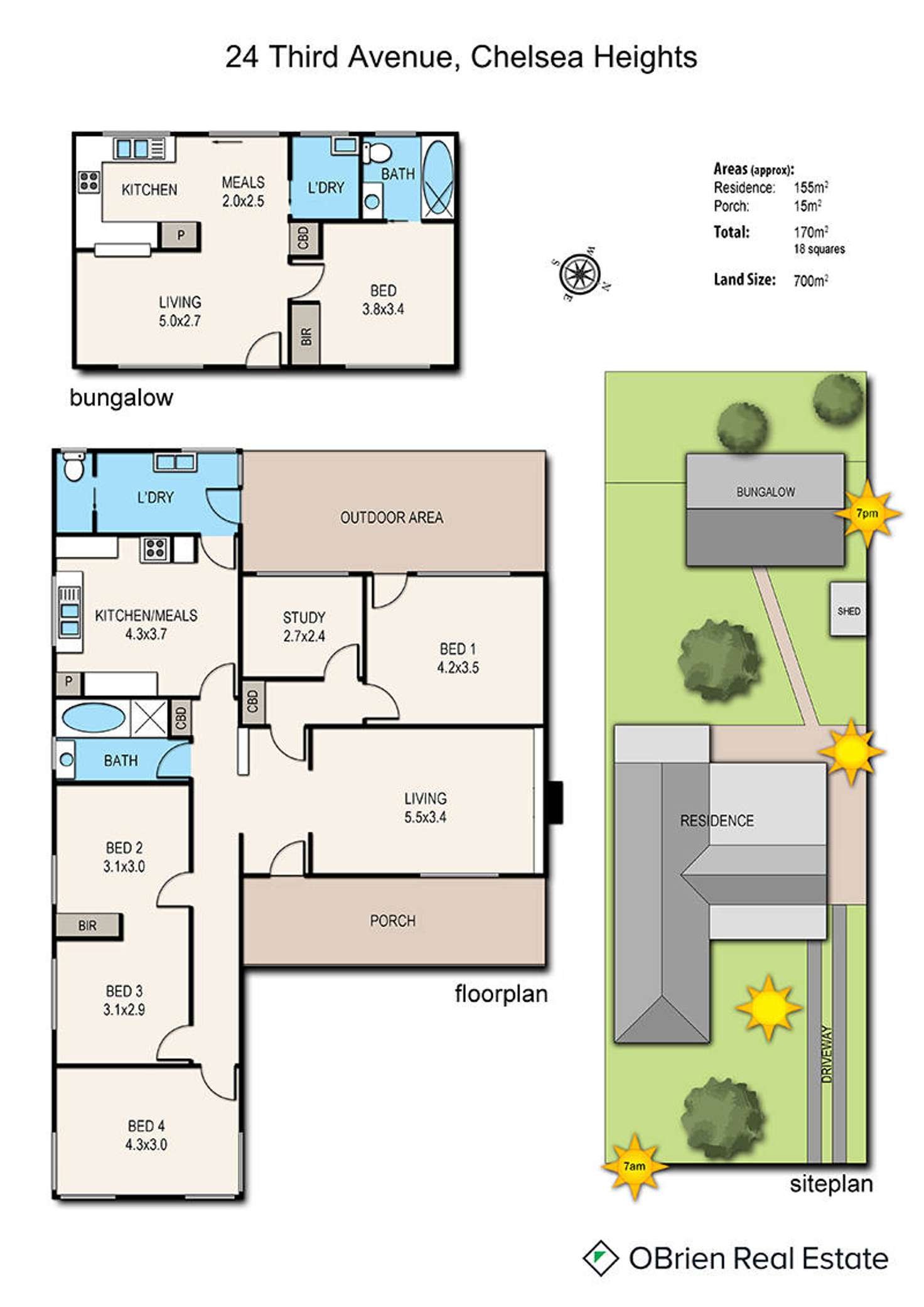 Floorplan of Homely house listing, 24 Third Avenue, Chelsea Heights VIC 3196
