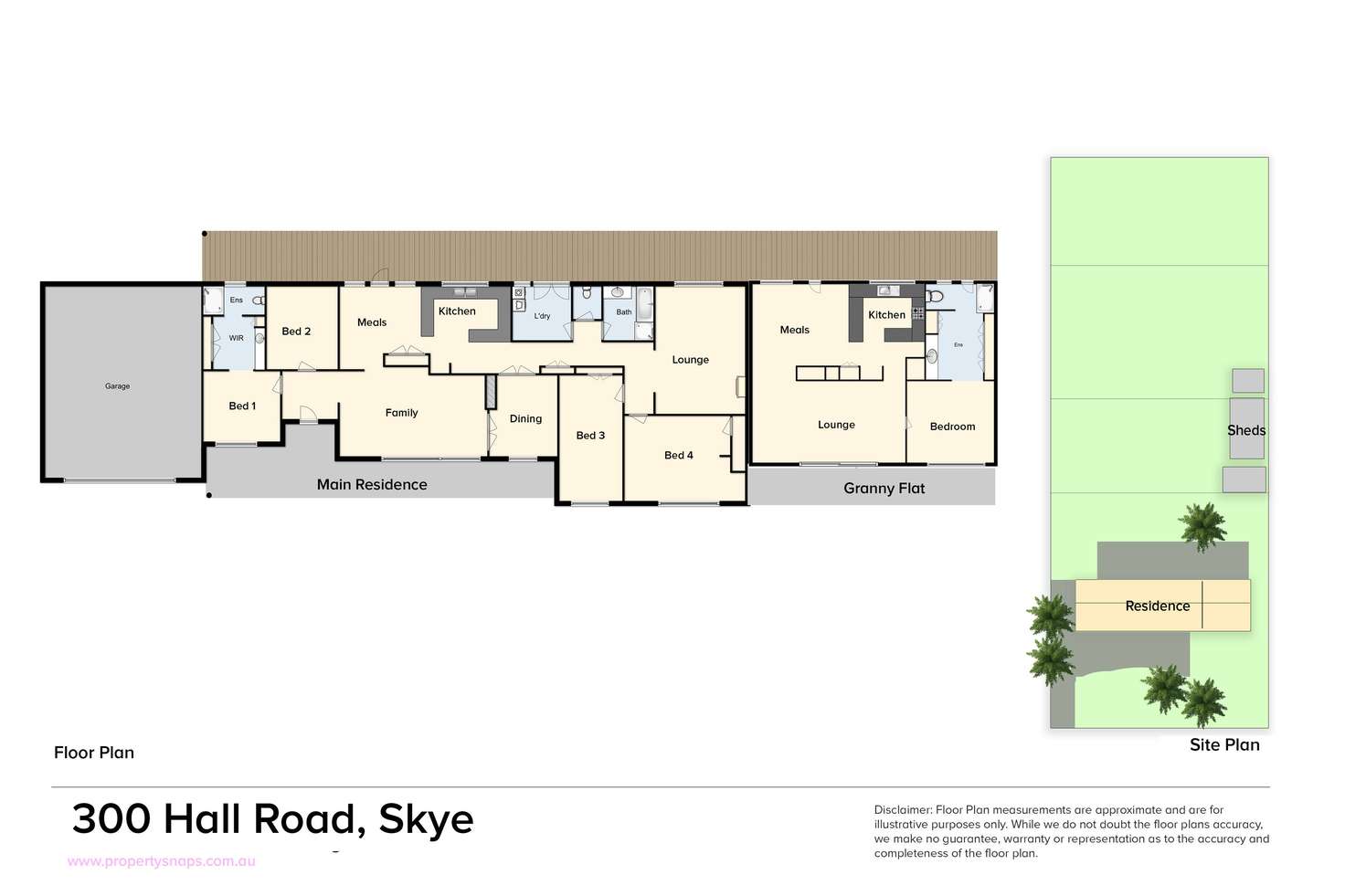 Floorplan of Homely house listing, 300 Hall Road, Skye VIC 3977