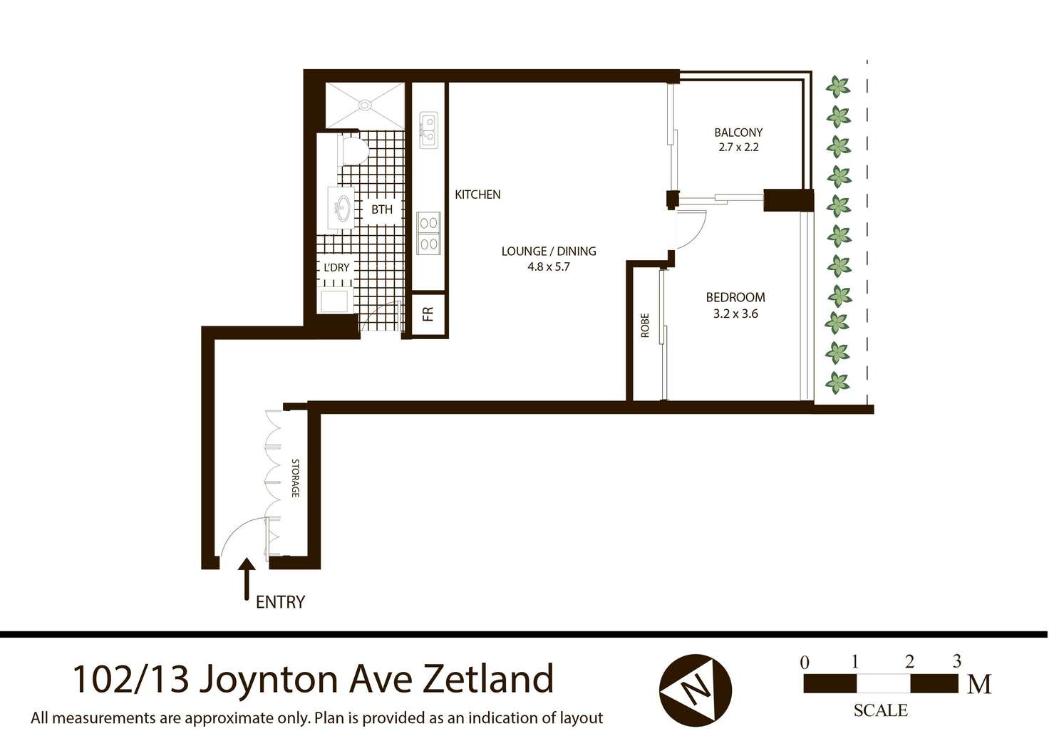 Floorplan of Homely apartment listing, 102/13 Joynton Avenue, Zetland NSW 2017