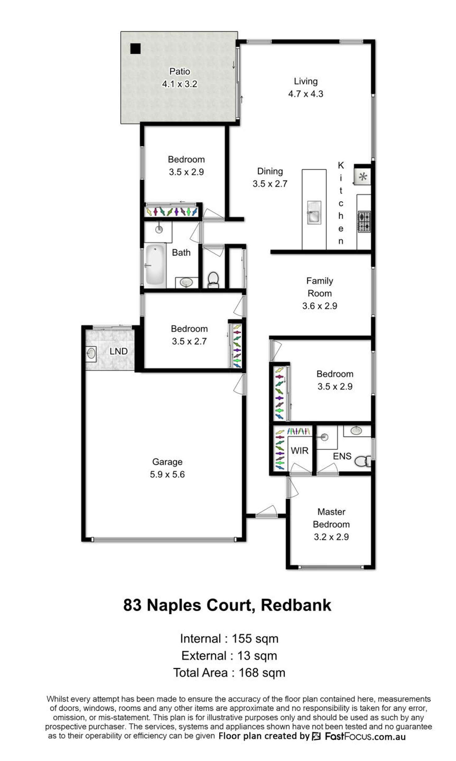 Floorplan of Homely house listing, 83 Naples Court, Redbank QLD 4301