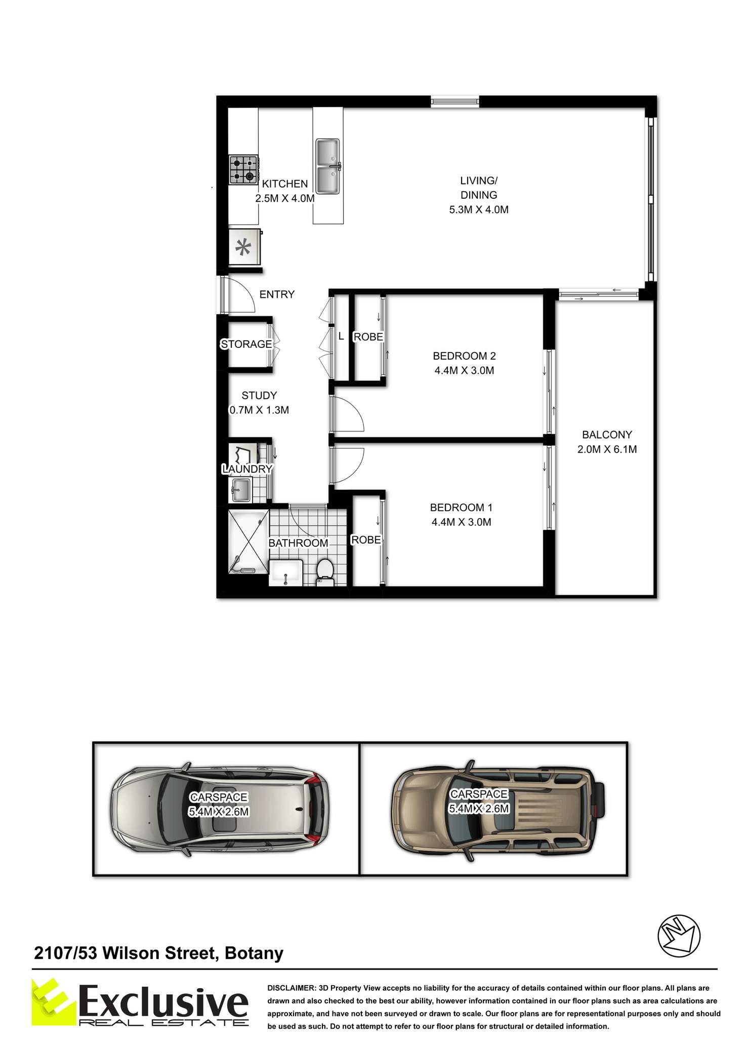 Floorplan of Homely apartment listing, 2107/53 Wilson Street, Botany NSW 2019