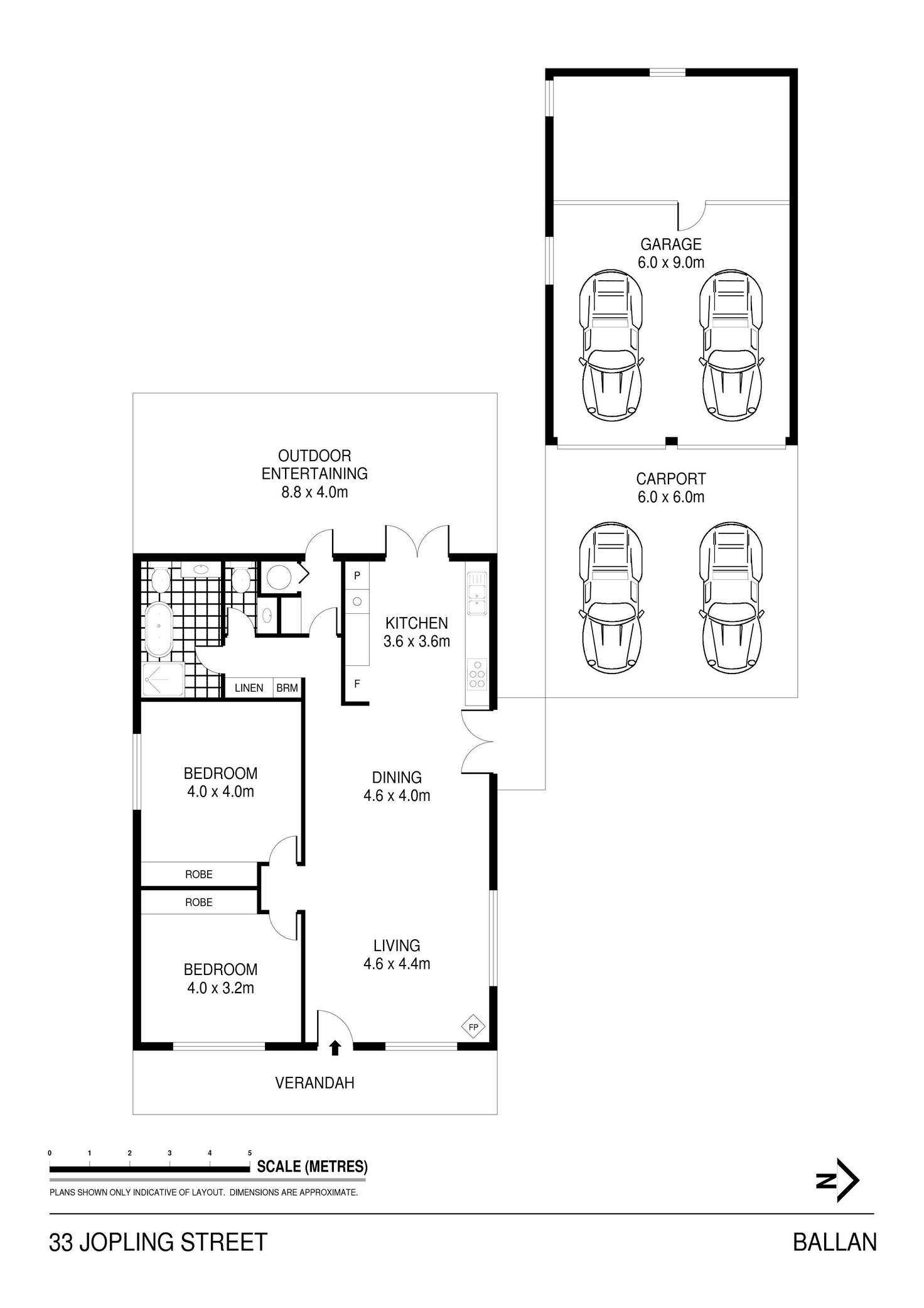Floorplan of Homely house listing, 33 Jopling Street, Ballan VIC 3342