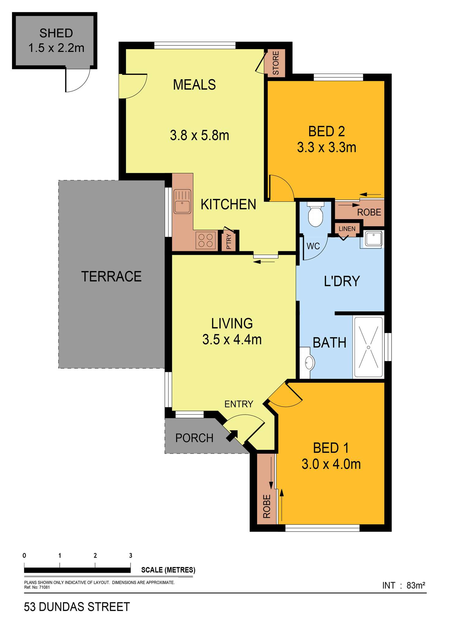 Floorplan of Homely house listing, 53 Dundas Street, White Hills VIC 3550