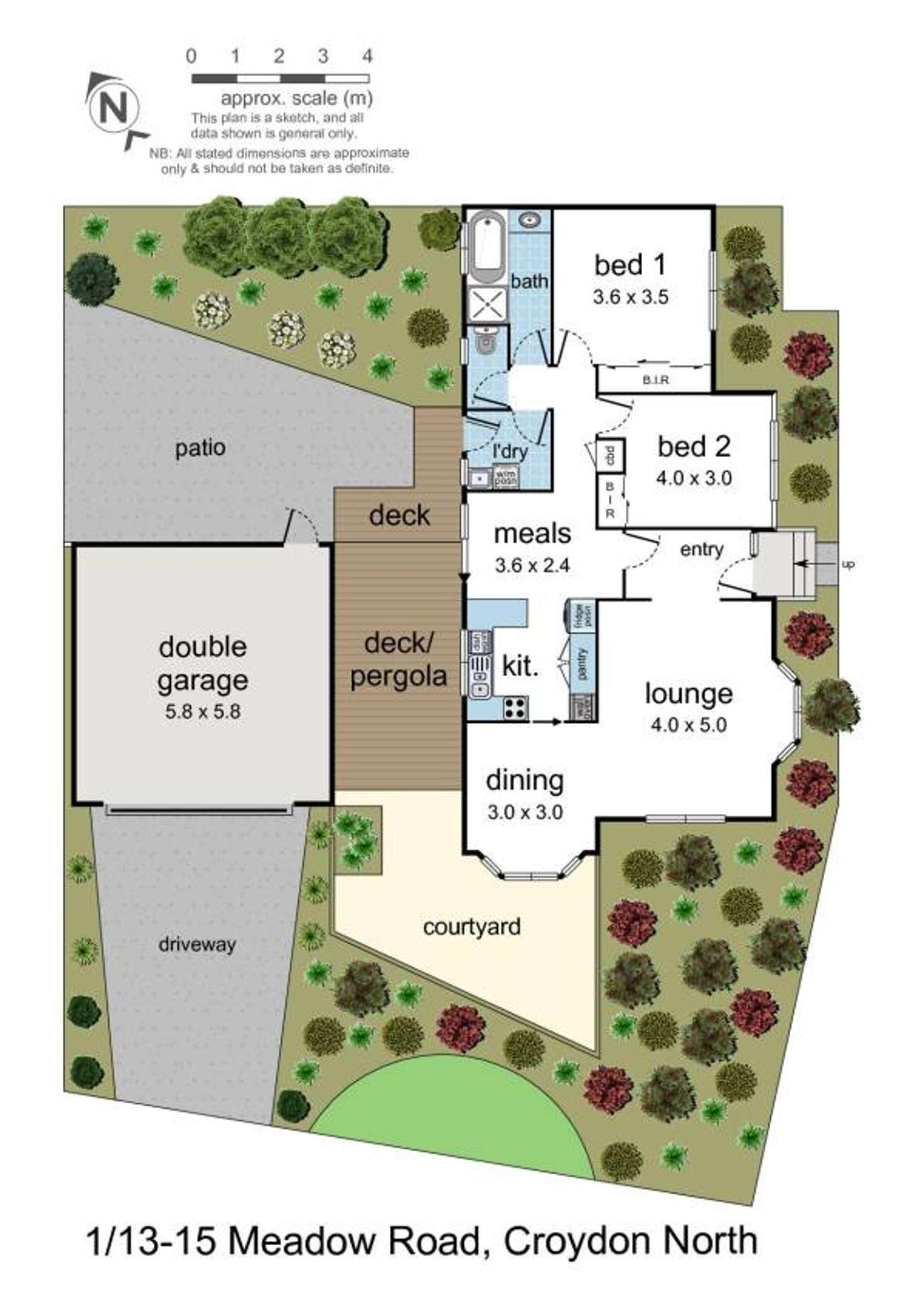 Floorplan of Homely unit listing, 1/13-15 Meadow Road, Croydon North VIC 3136