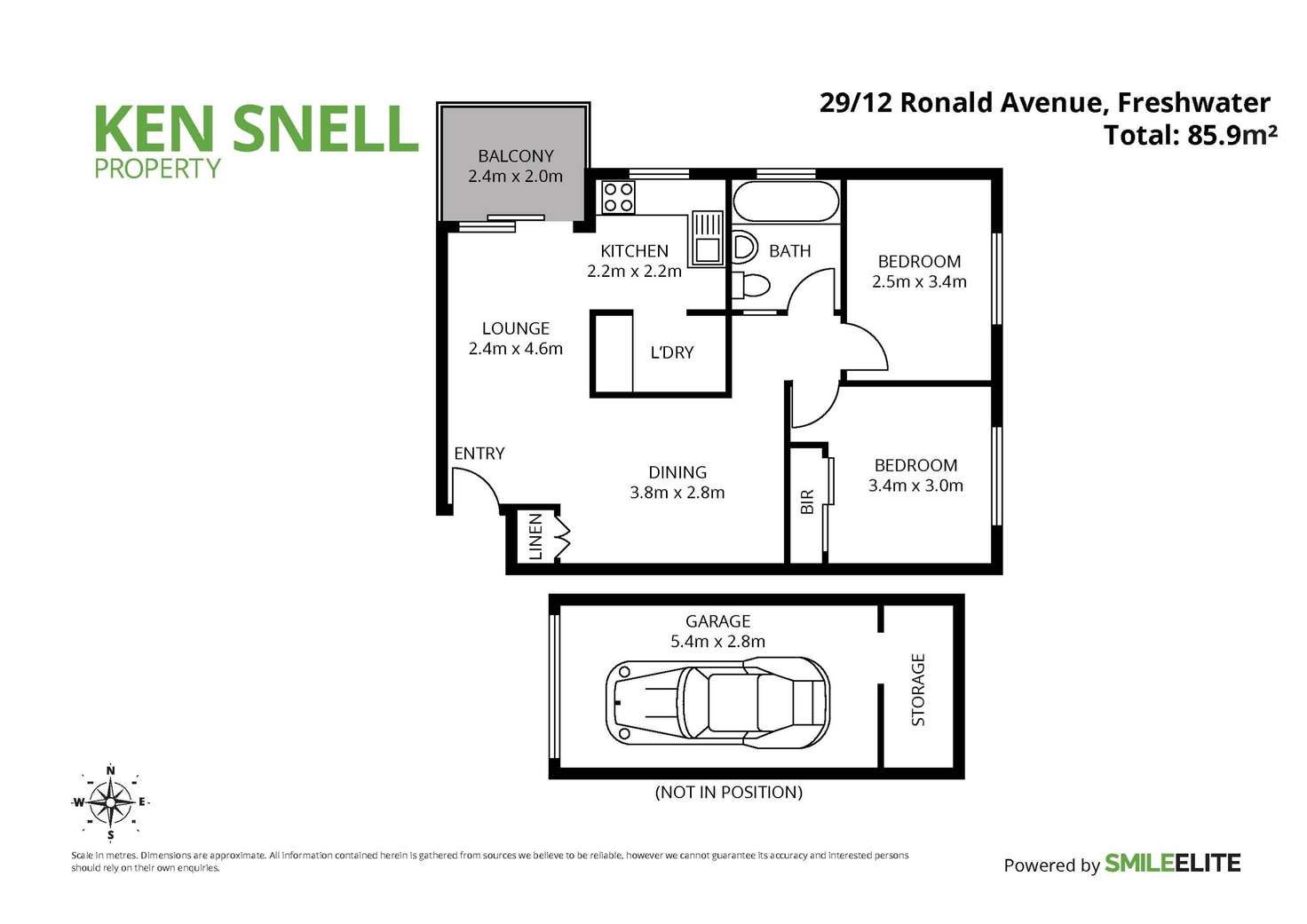 Floorplan of Homely unit listing, 29/12 Ronald Avenue, Freshwater NSW 2096