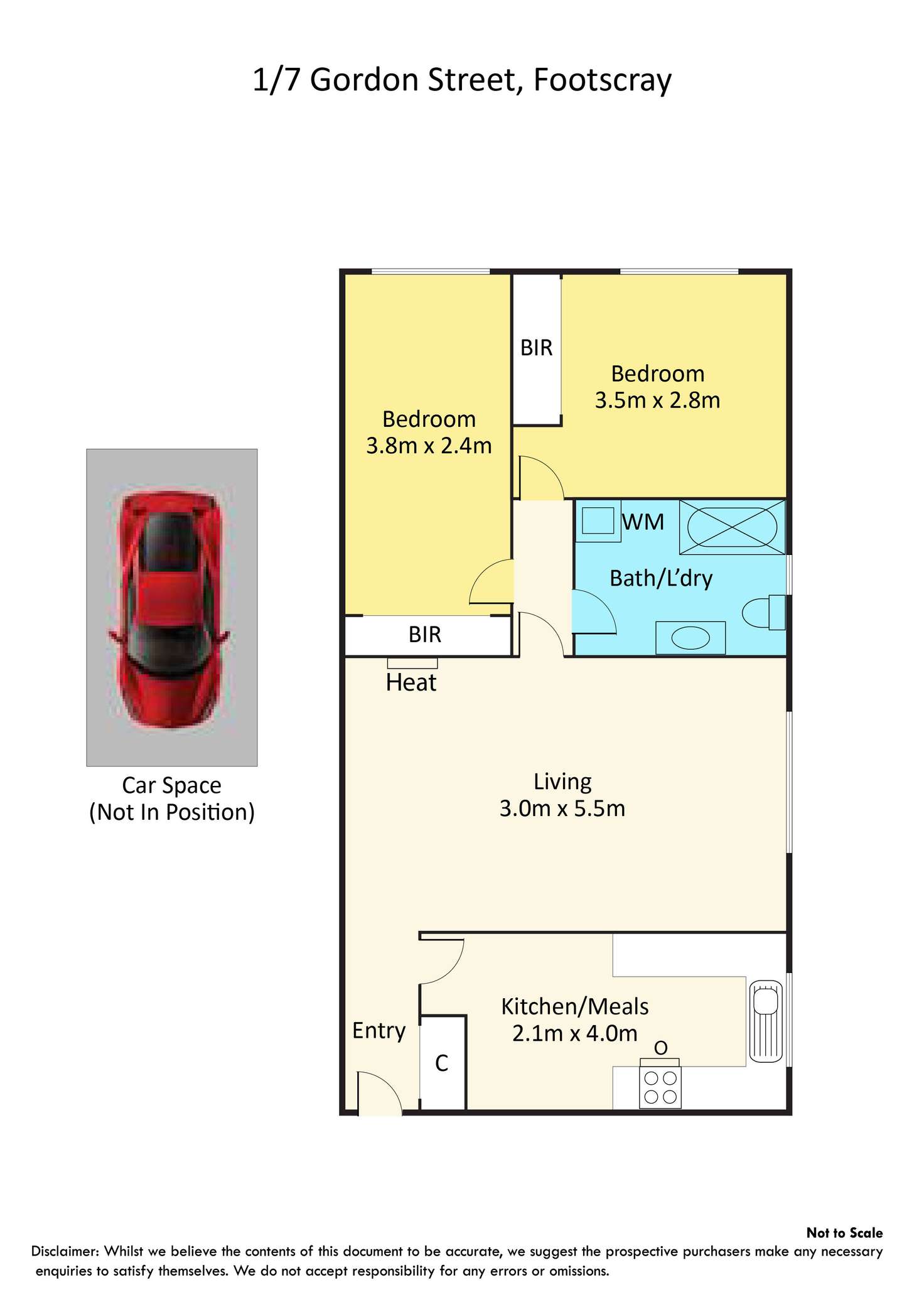 Floorplan of Homely apartment listing, 1/7 Gordon Street, Footscray VIC 3011