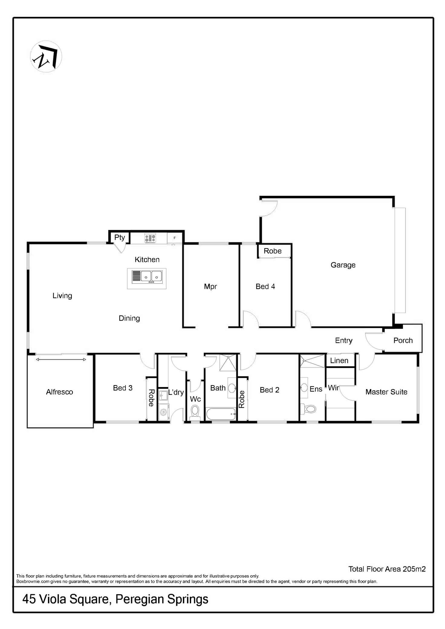 Floorplan of Homely house listing, 45 Viola Square, Peregian Springs QLD 4573