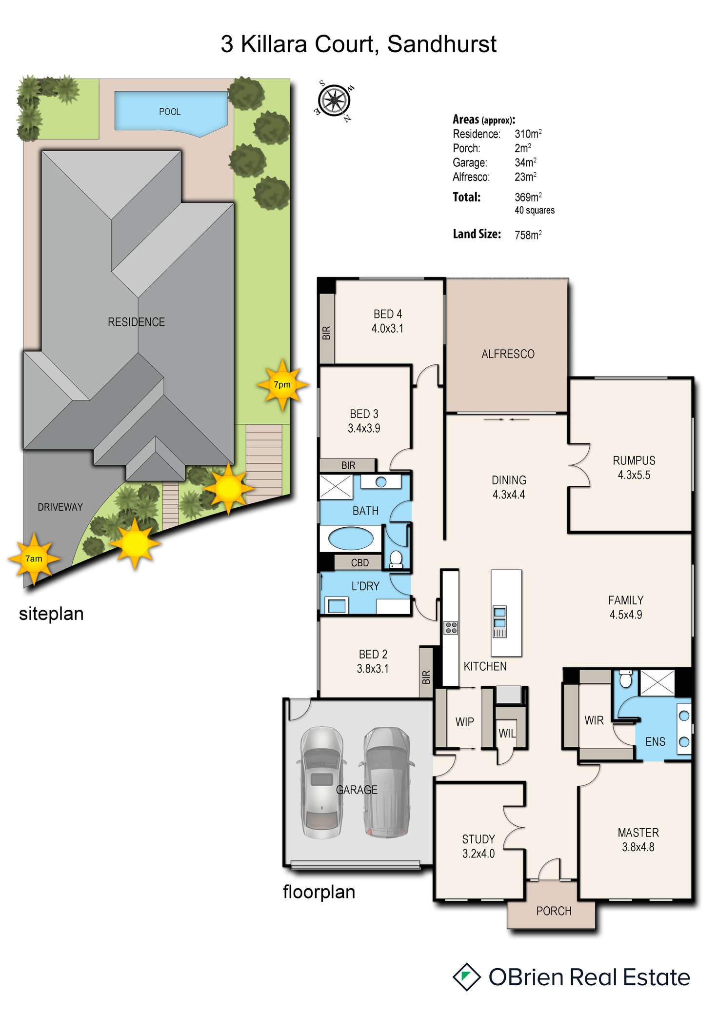 Floorplan of Homely house listing, 3 Killara Court, Sandhurst VIC 3977