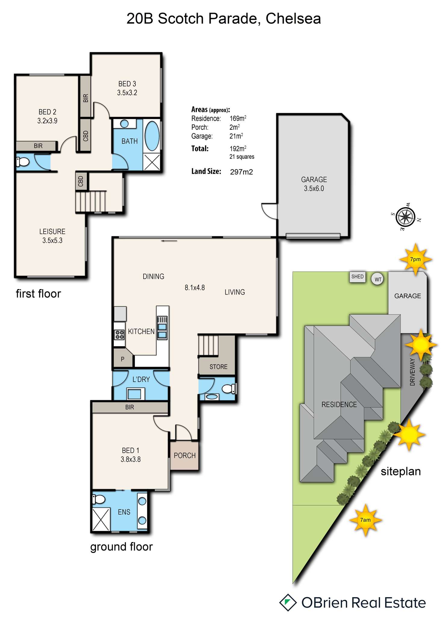 Floorplan of Homely townhouse listing, 20B Scotch Parade, Chelsea VIC 3196