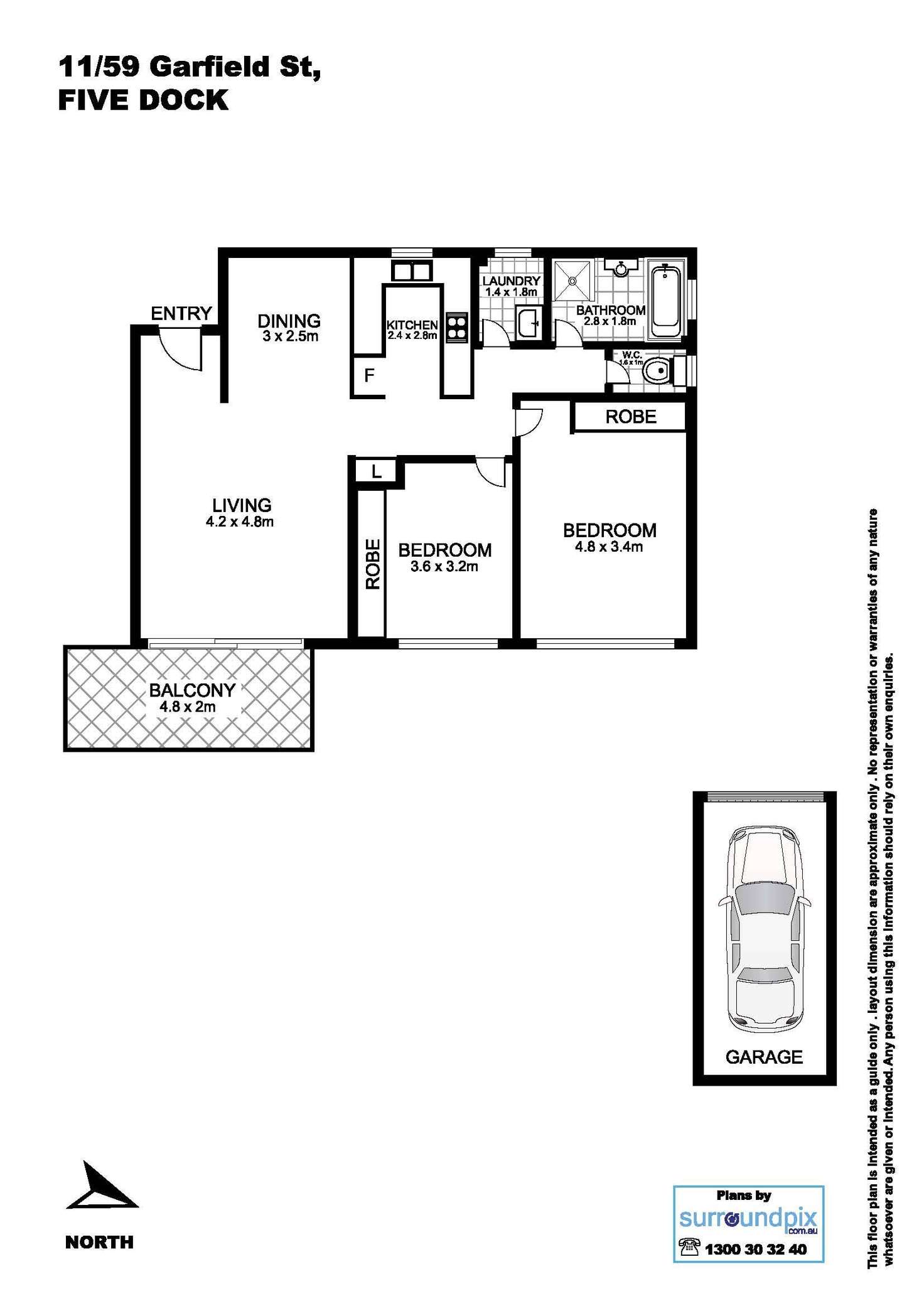 Floorplan of Homely apartment listing, 11/59 Garfield Street, Five Dock NSW 2046