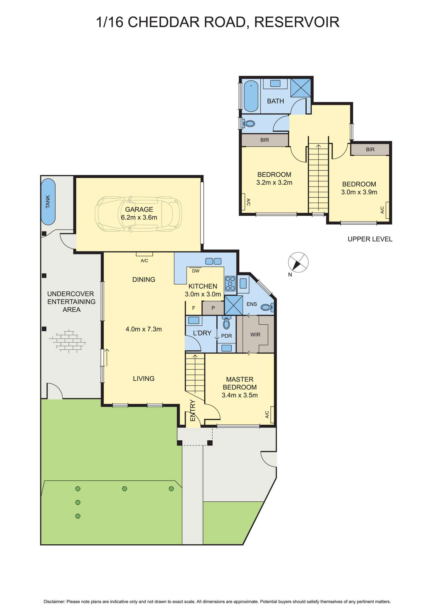 Floorplan of Homely townhouse listing, 1/16 Cheddar Road, Reservoir VIC 3073