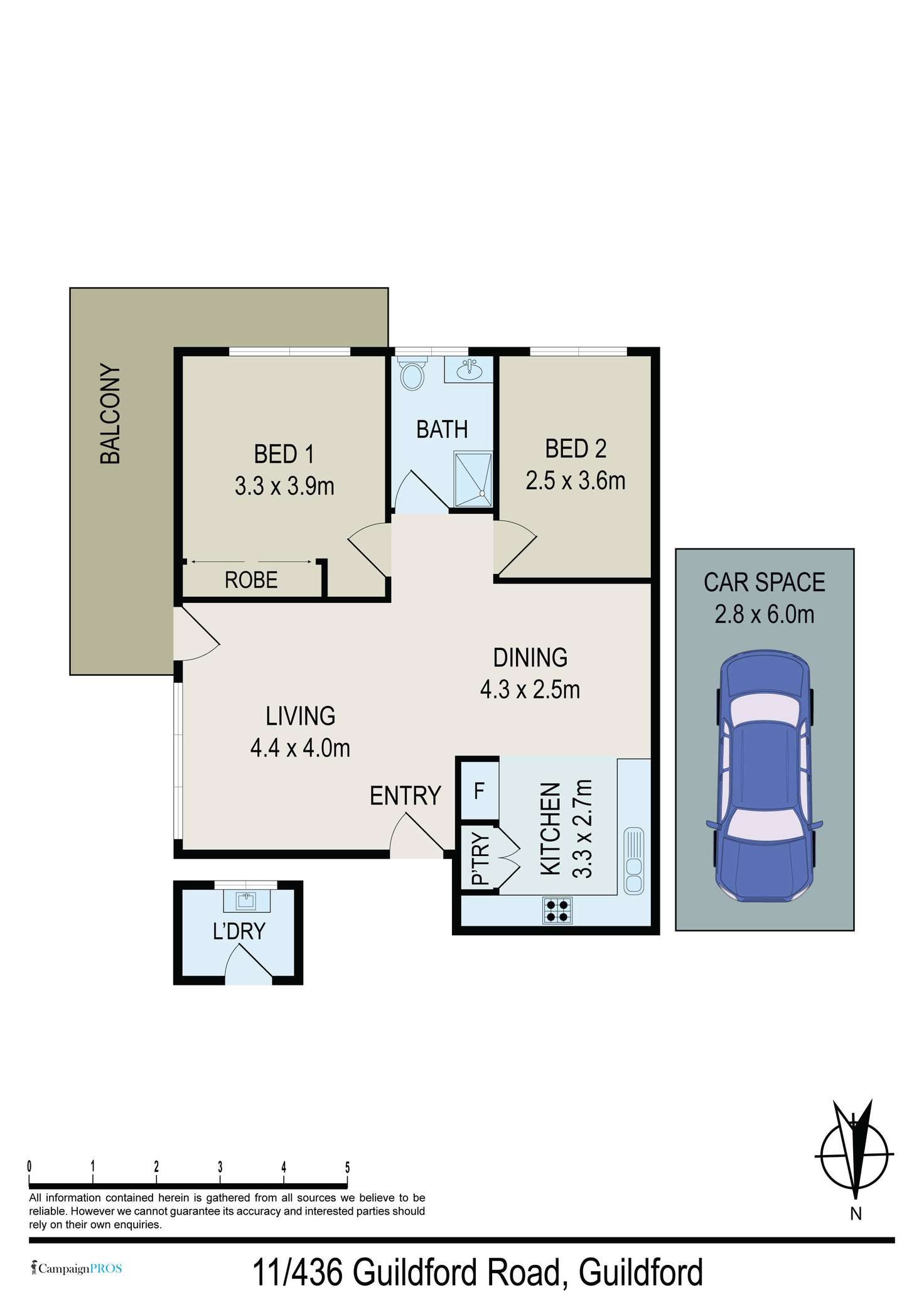 Floorplan of Homely unit listing, 11/436 Guildford Road, Guildford NSW 2161