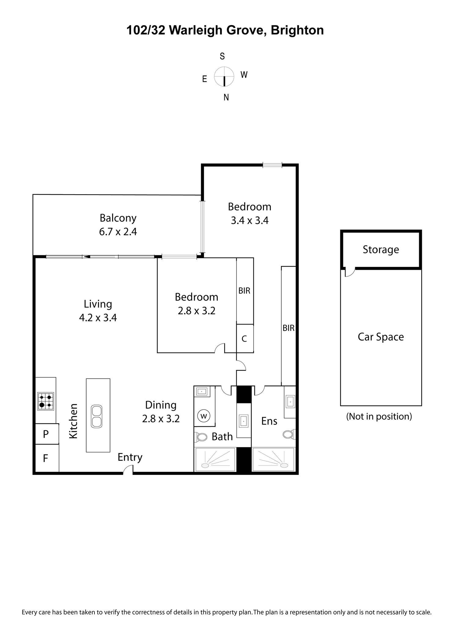 Floorplan of Homely apartment listing, 102/32 Warleigh Grove, Brighton VIC 3186
