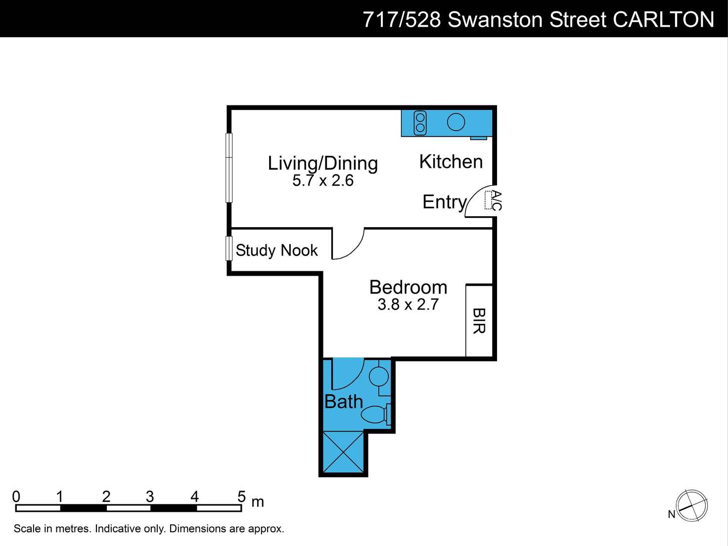 Floorplan of Homely apartment listing, 717/528 Swanston Street, Carlton VIC 3053