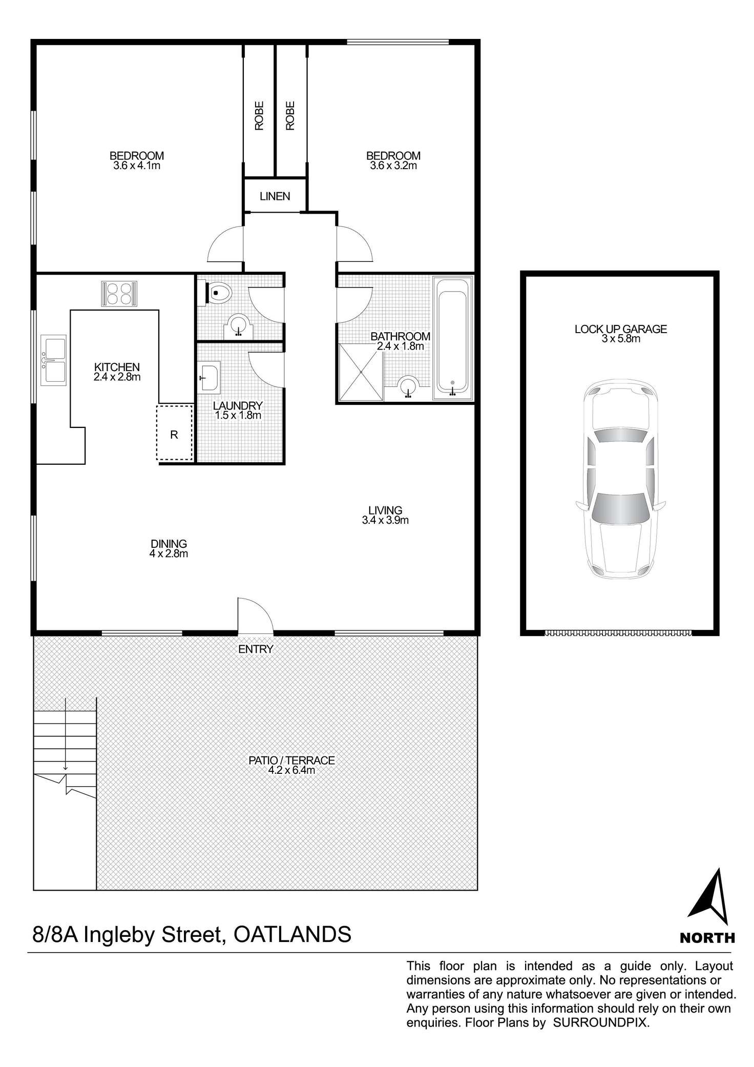 Floorplan of Homely townhouse listing, 8/8A Ingleby Street, Oatlands NSW 2117