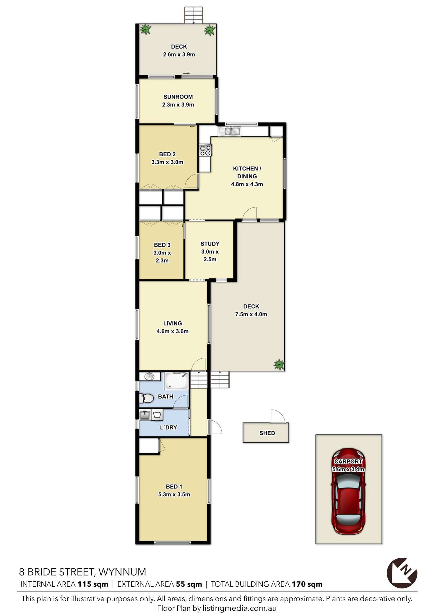 Floorplan of Homely house listing, 8 Bride Street, Wynnum QLD 4178