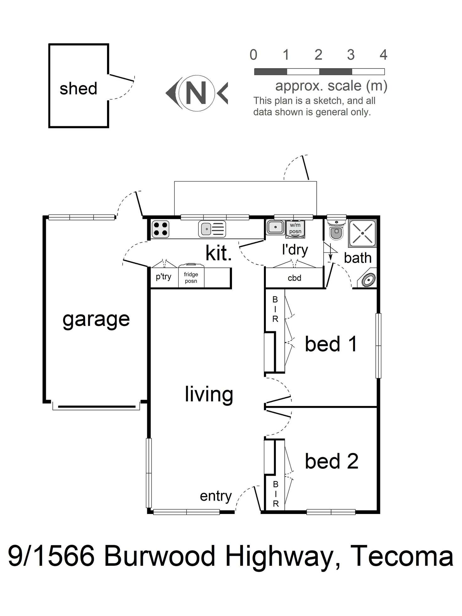 Floorplan of Homely unit listing, 9/1566 Burwood Highway, Tecoma VIC 3160