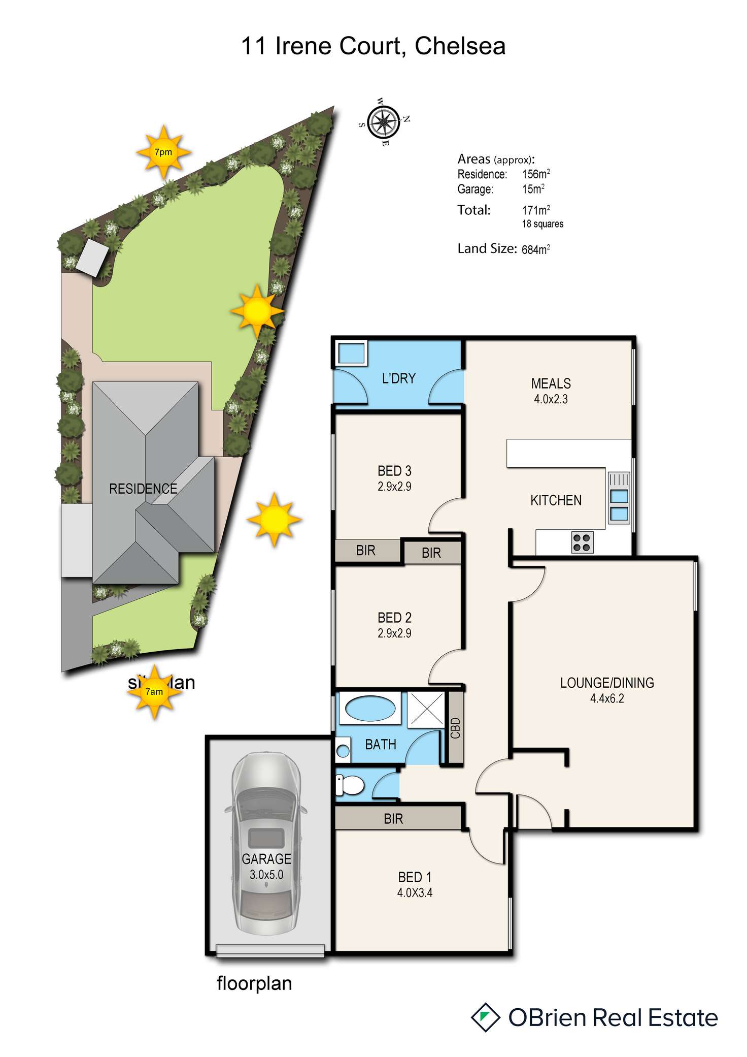 Floorplan of Homely house listing, 11 Irene Court, Chelsea VIC 3196