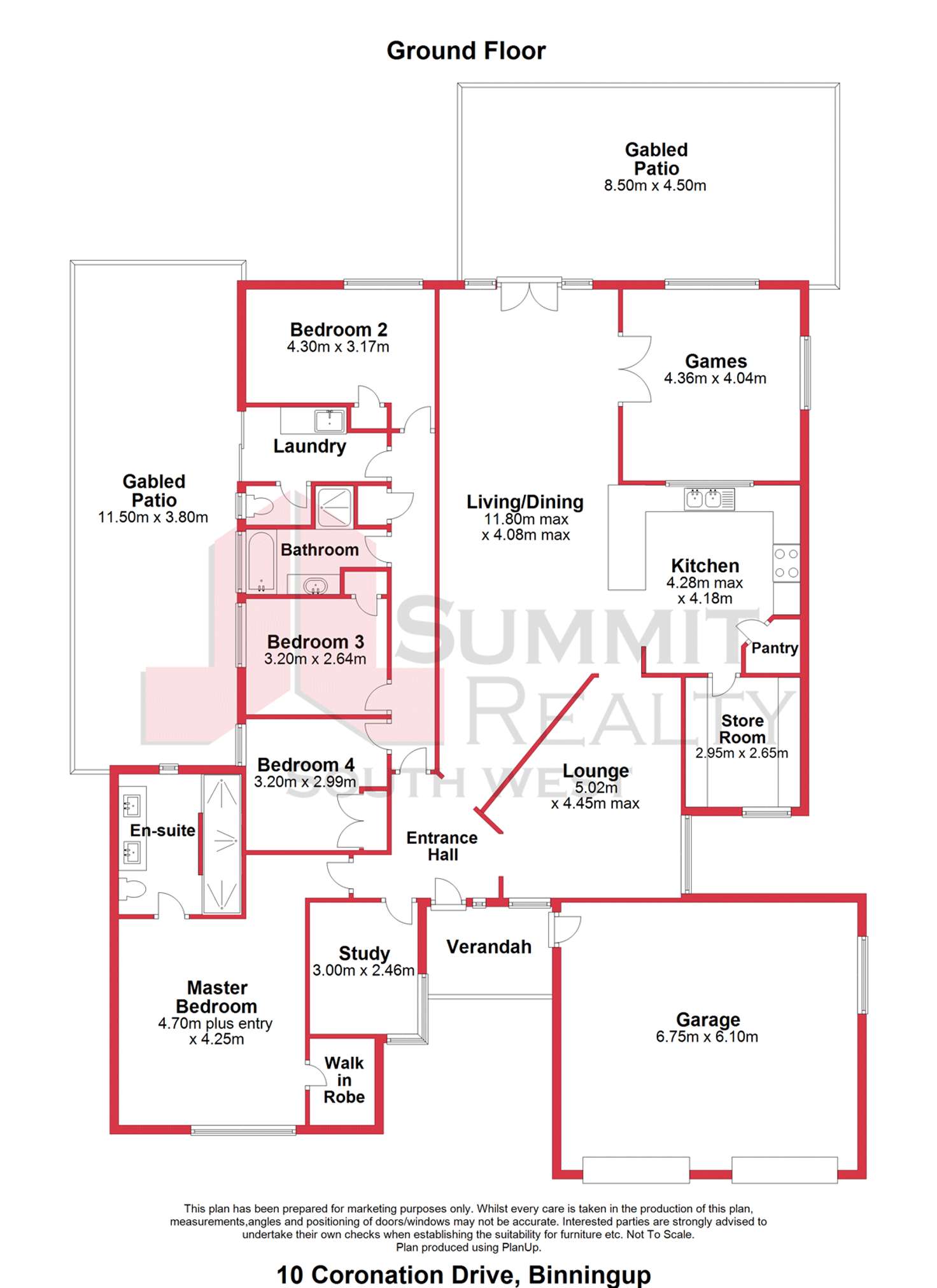 Floorplan of Homely house listing, 10 Coronation Drive, Binningup WA 6233