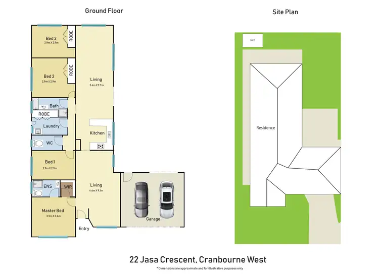 Floorplan of Homely house listing, 22 Jasa Crescent, Cranbourne West VIC 3977