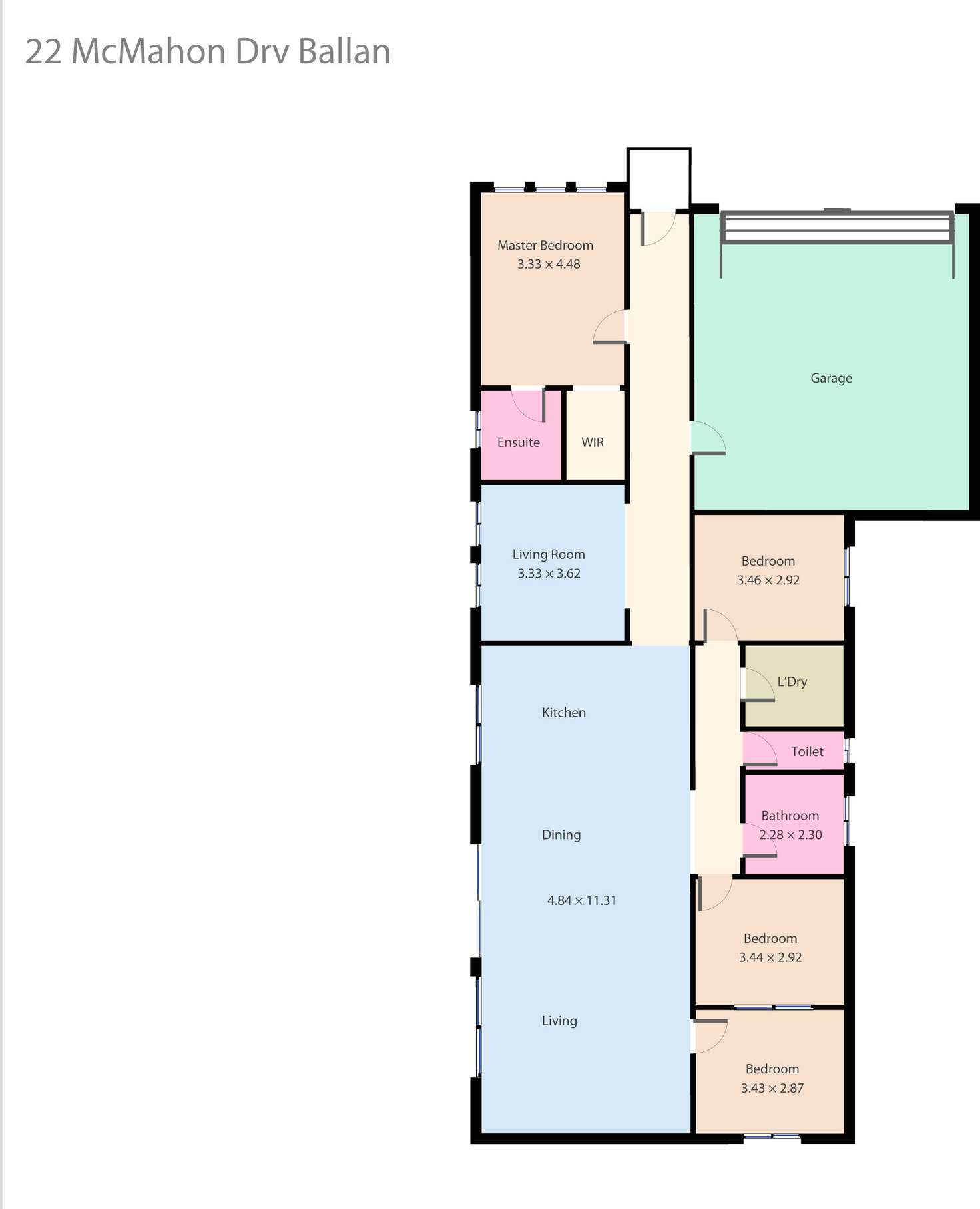 Floorplan of Homely house listing, 22 Mcmahon Drive, Ballan VIC 3342