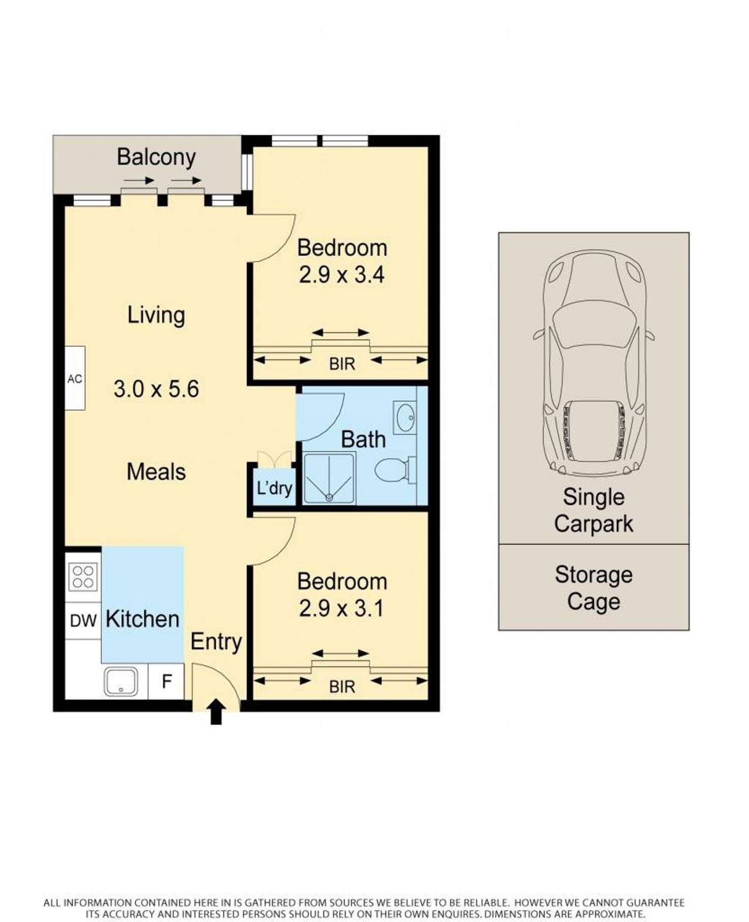 Floorplan of Homely apartment listing, B215/8 Grosvenor Street, Abbotsford VIC 3067