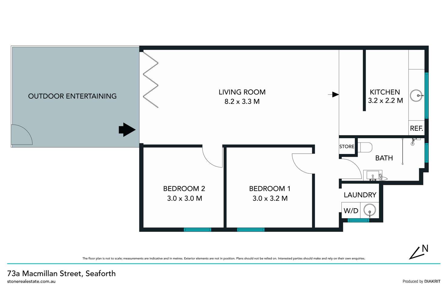 Floorplan of Homely studio listing, 73a MacMillan Street, Seaforth NSW 2092