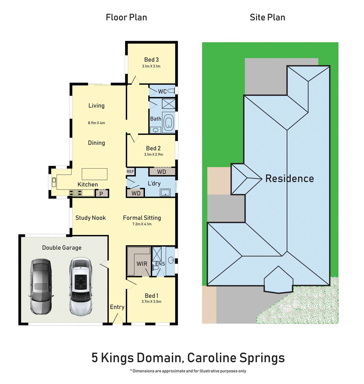 Floorplan of Homely house listing, 5 Kings Domain, Caroline Springs VIC 3023