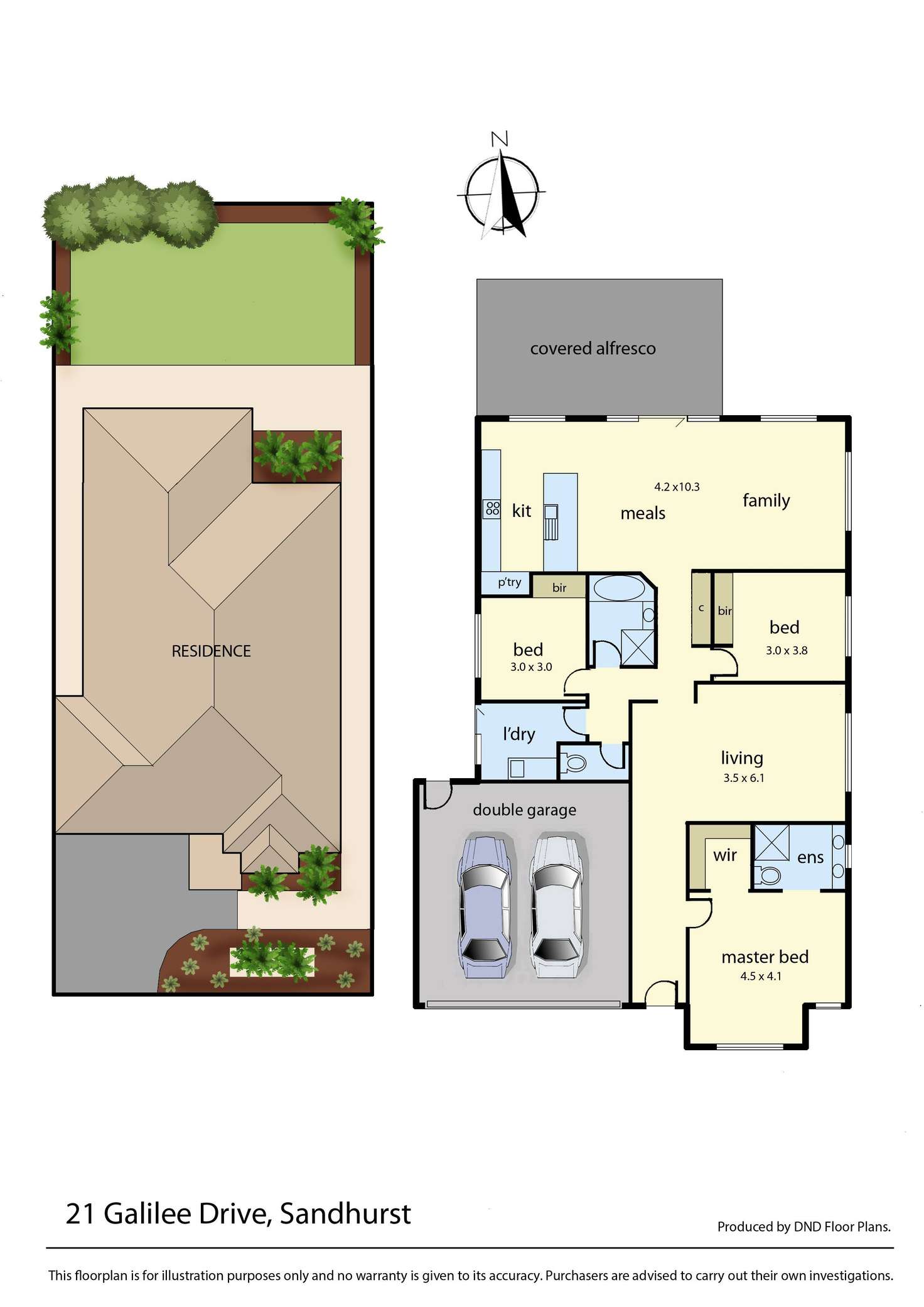Floorplan of Homely house listing, 21 Galilee Drive, Sandhurst VIC 3977