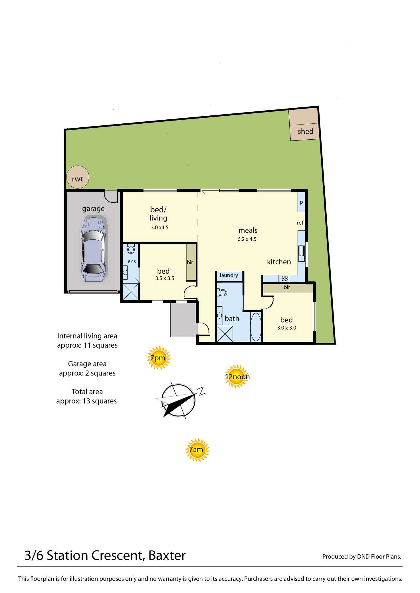 Floorplan of Homely unit listing, 3/6 Station Crescent, Baxter VIC 3911