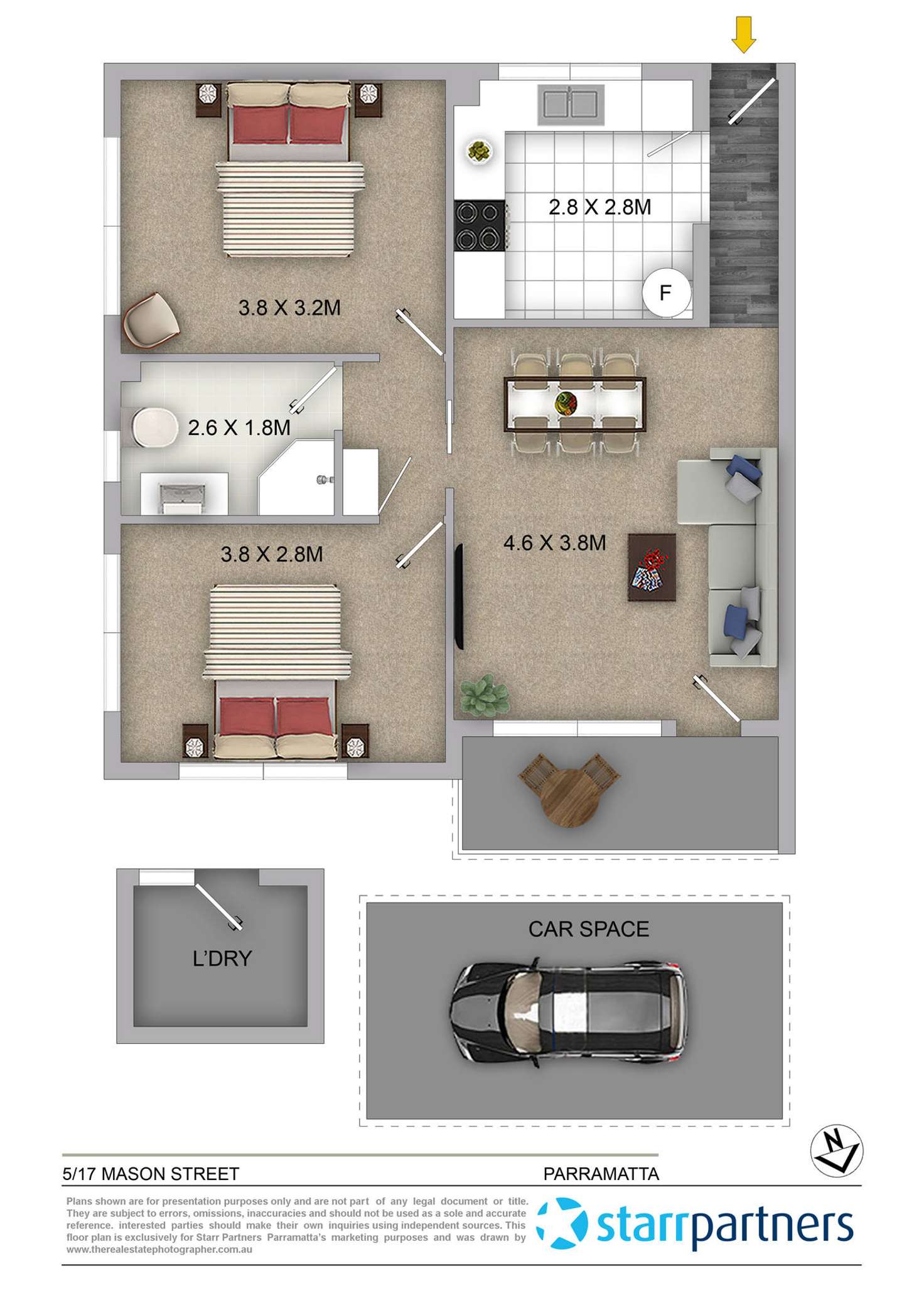 Floorplan of Homely apartment listing, 5/17 Mason Street, North Parramatta NSW 2151