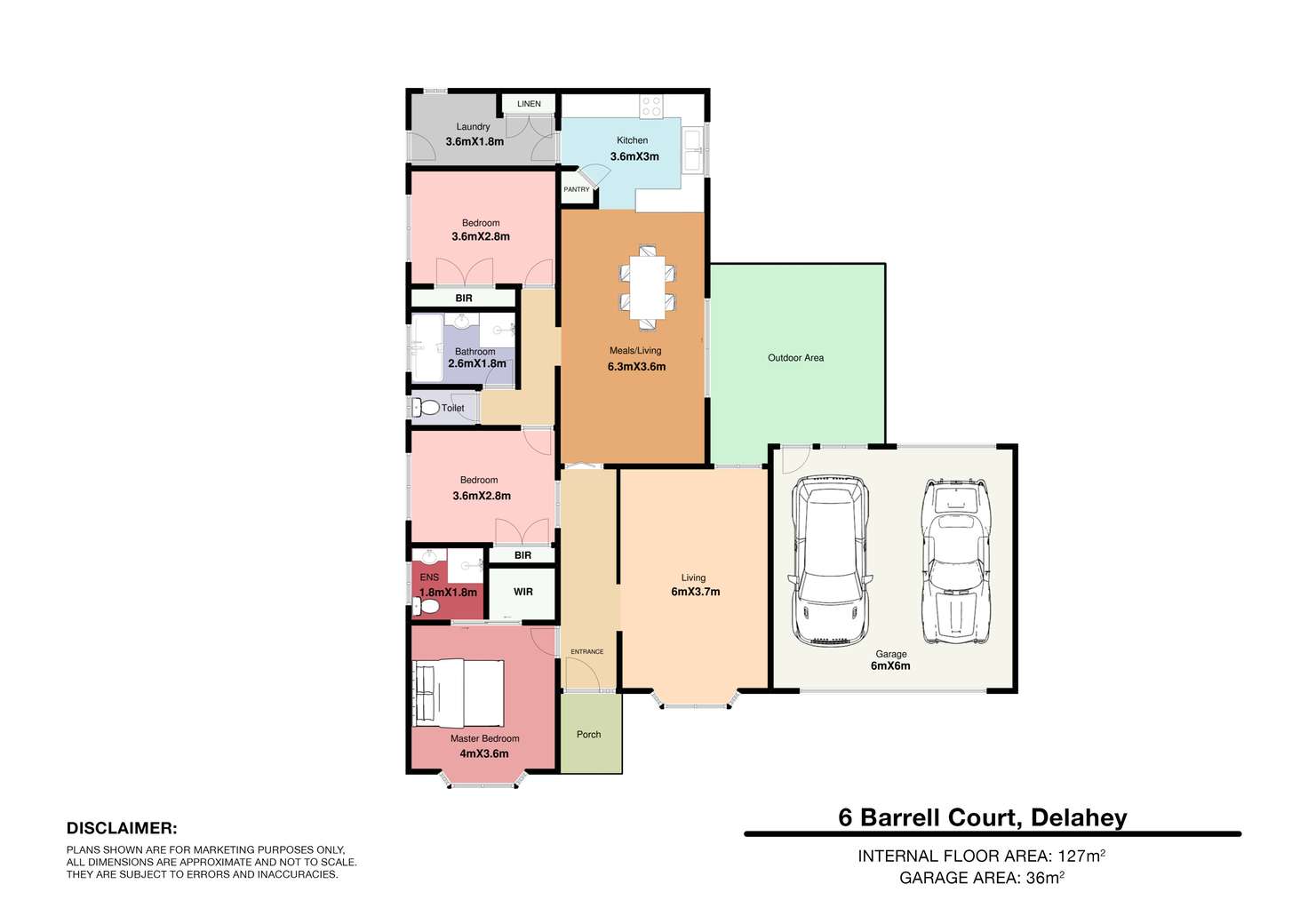 Floorplan of Homely house listing, 6 Barrell Court, Delahey VIC 3037