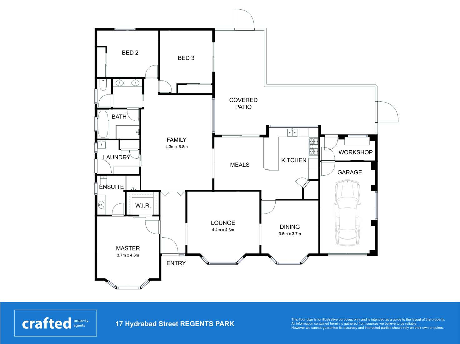 Floorplan of Homely house listing, 17 Hydrabad Street, Regents Park QLD 4118