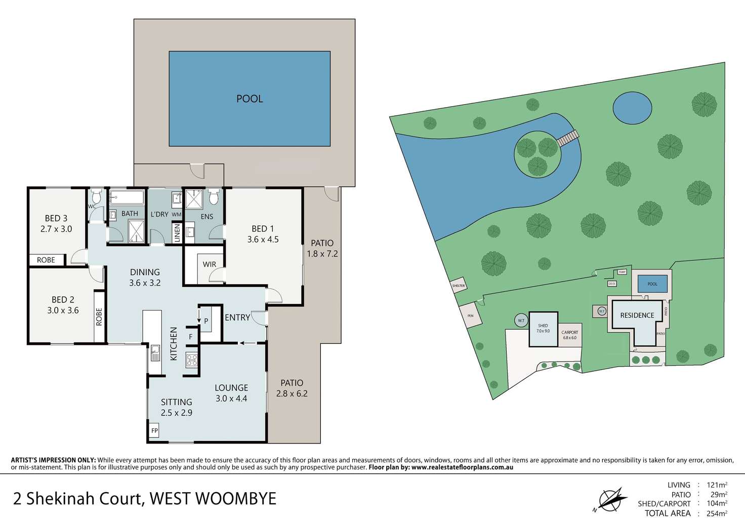 Floorplan of Homely house listing, 2 Shekinah Court, West Woombye QLD 4559