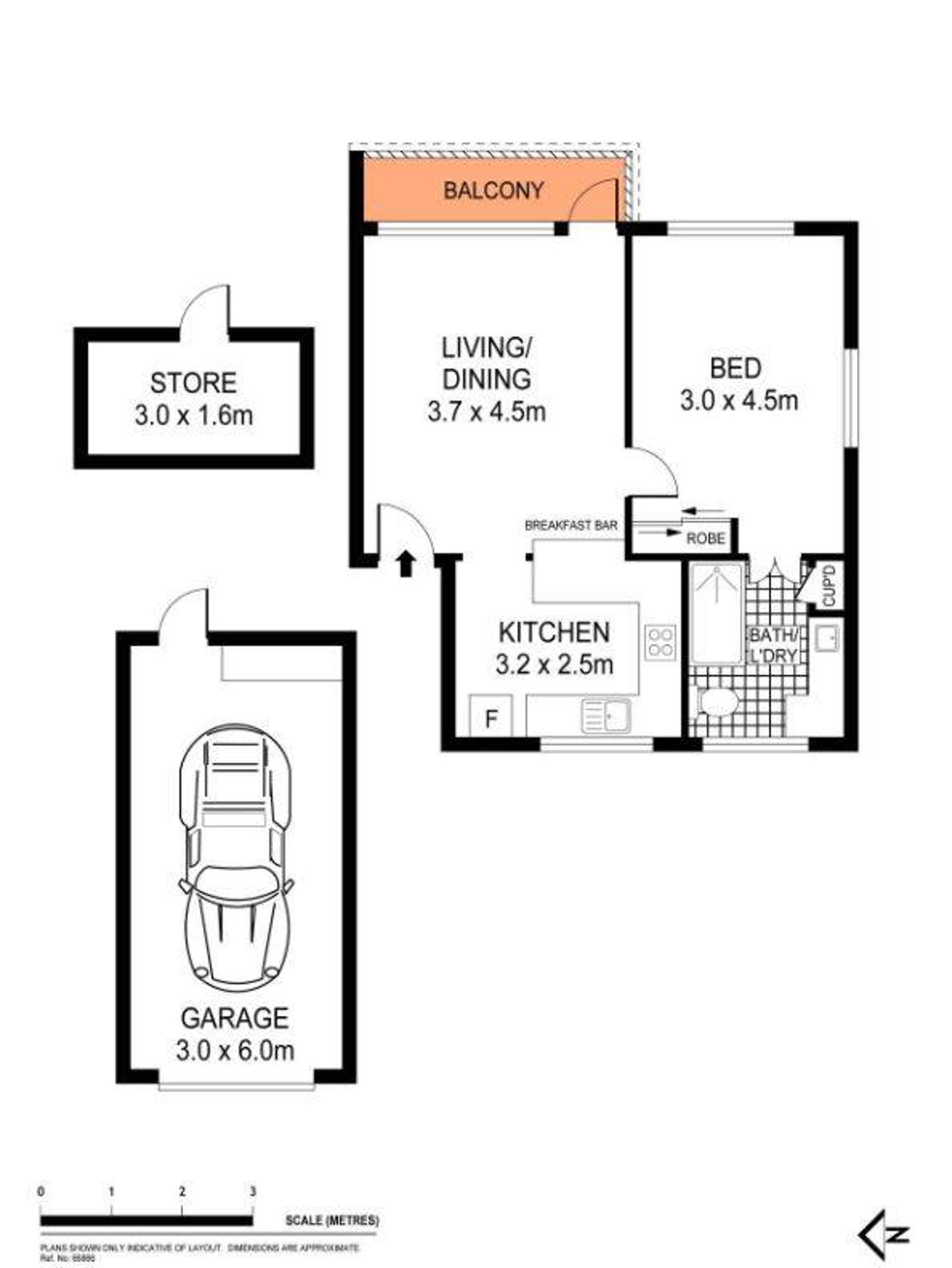 Floorplan of Homely unit listing, 9/23-25 Ewos Parade, Cronulla NSW 2230