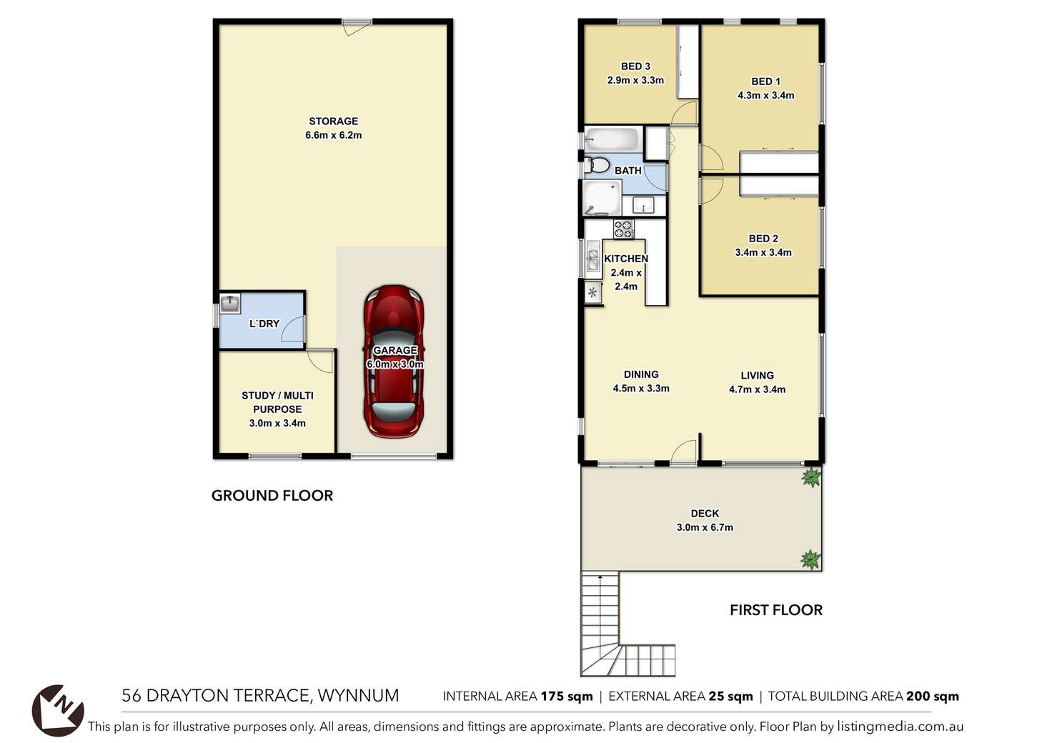 Floorplan of Homely house listing, 56 Drayton Terrace, Wynnum QLD 4178
