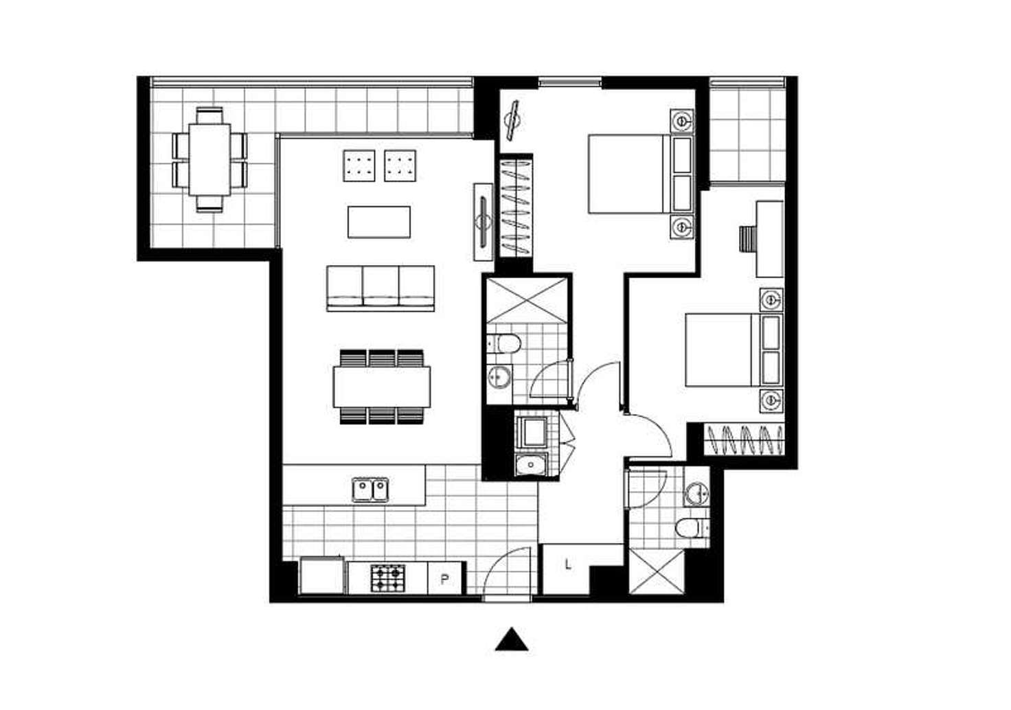 Floorplan of Homely apartment listing, 401/122 Ross Street, Glebe NSW 2037