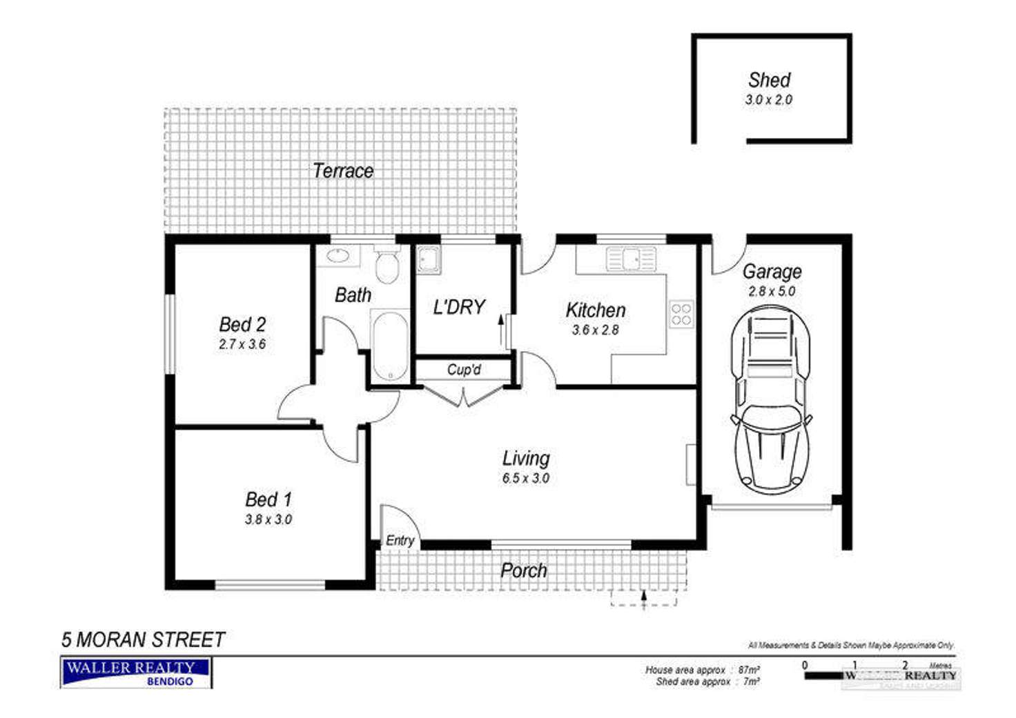 Floorplan of Homely house listing, 5 Moran Street, Bendigo VIC 3550