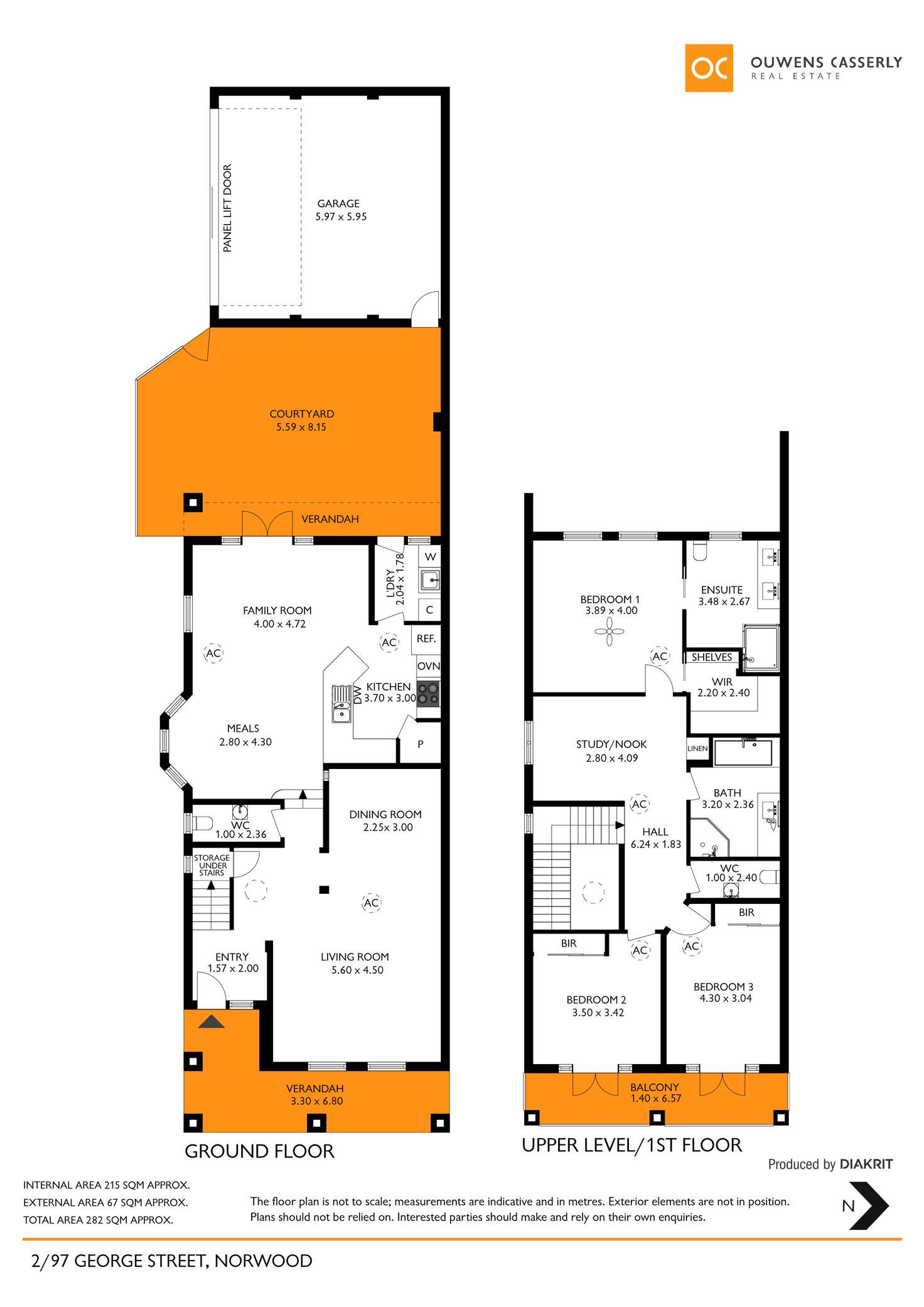 Floorplan of Homely townhouse listing, 2/97 George Street, Norwood SA 5067
