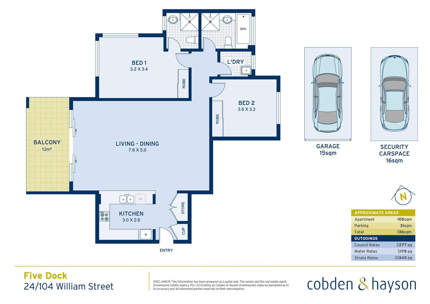 Floorplan of Homely apartment listing, 24/104 William Street, Five Dock NSW 2046