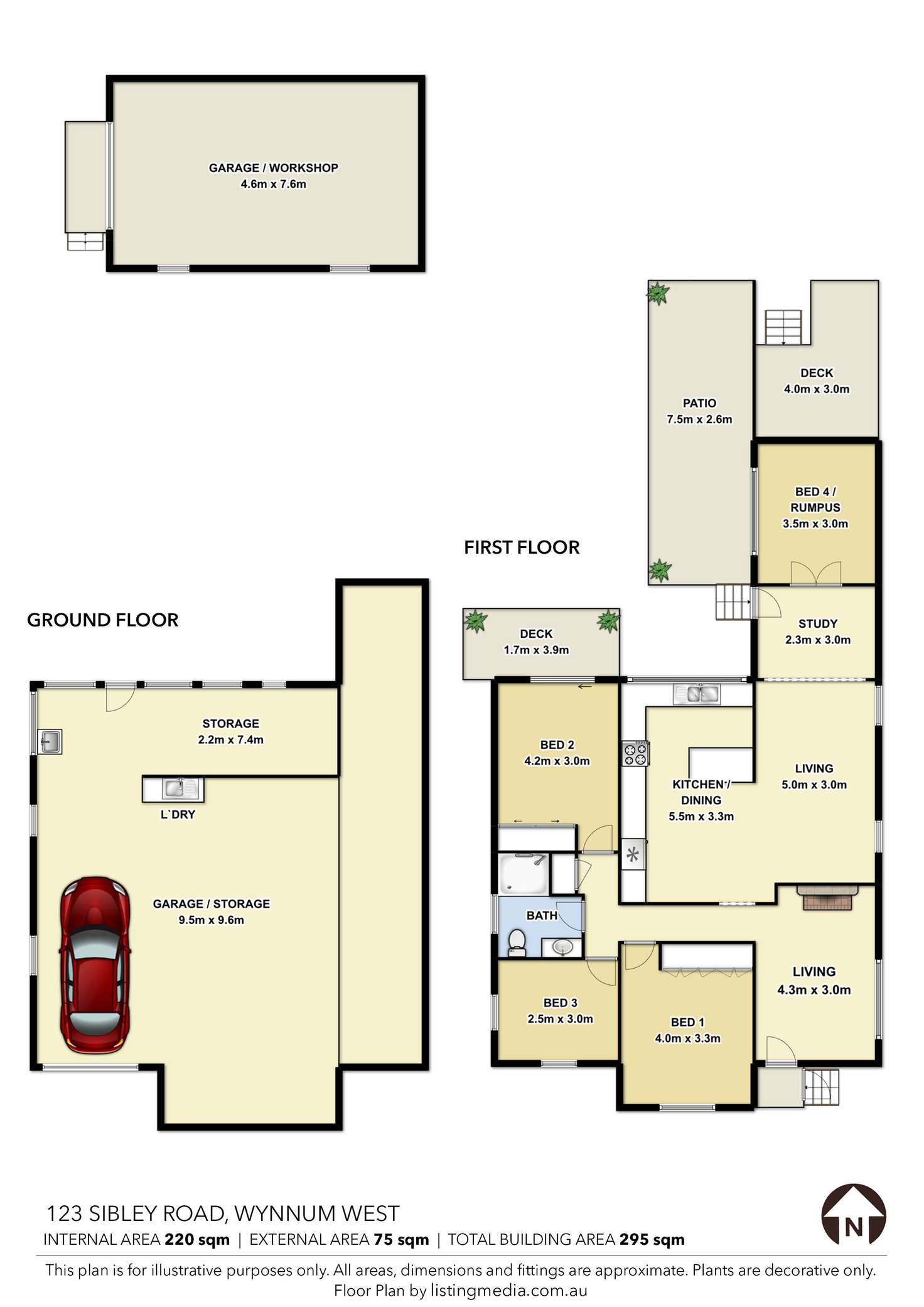 Floorplan of Homely house listing, 123 Sibley Road, Wynnum West QLD 4178