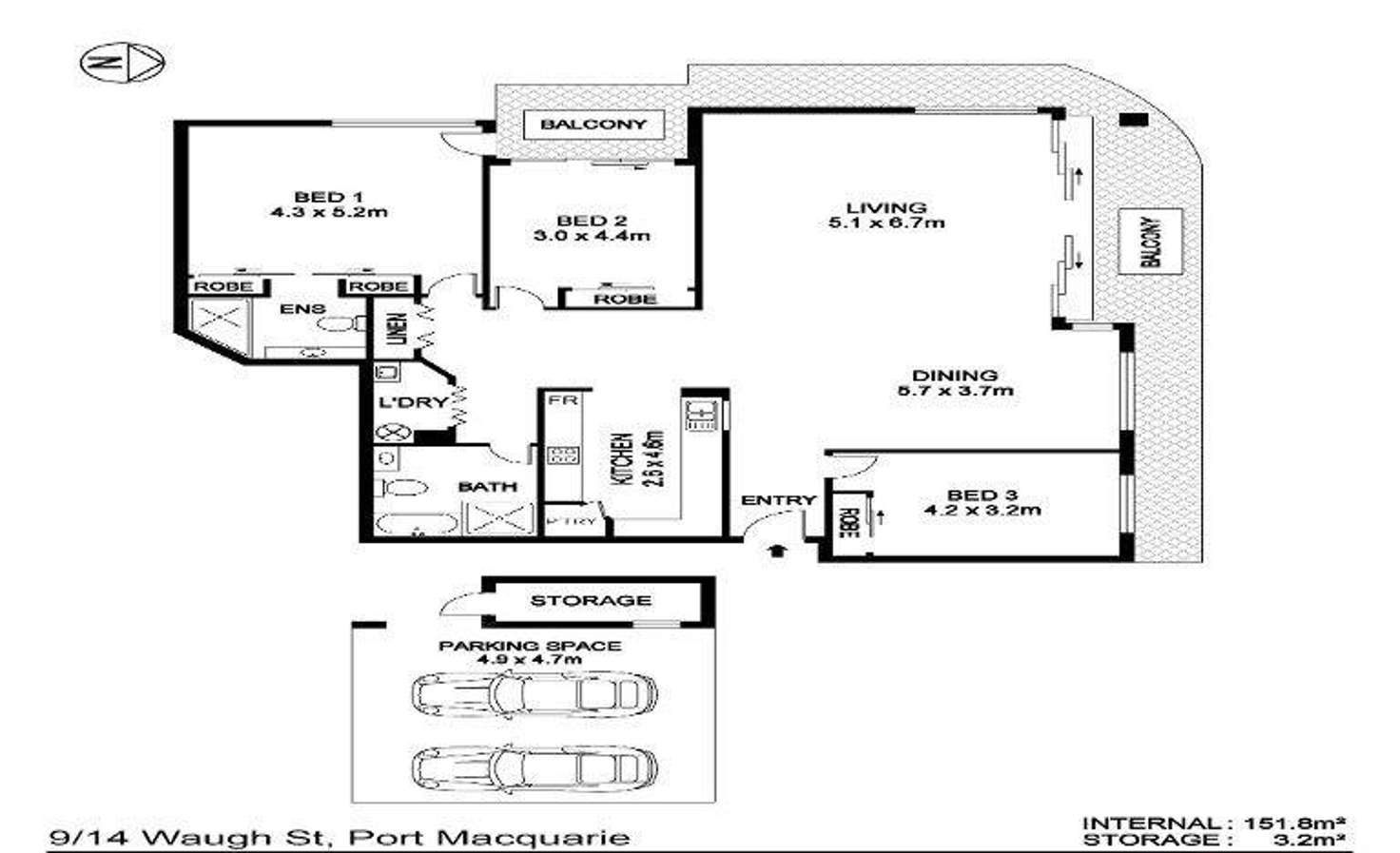 Floorplan of Homely unit listing, 9/14-16 Waugh Street, Port Macquarie NSW 2444
