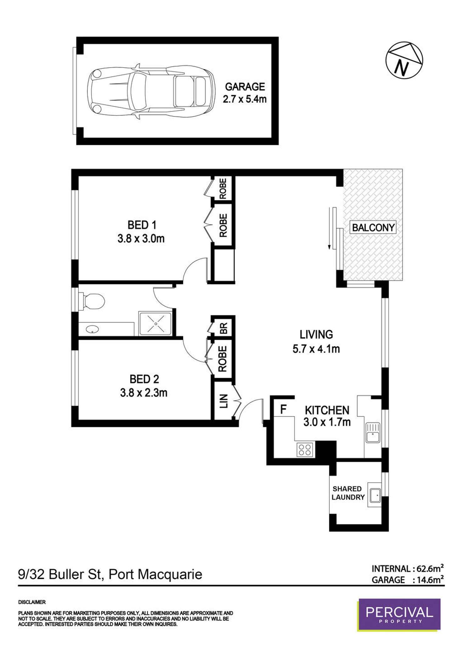 Floorplan of Homely unit listing, 9/32 Buller Street, Port Macquarie NSW 2444