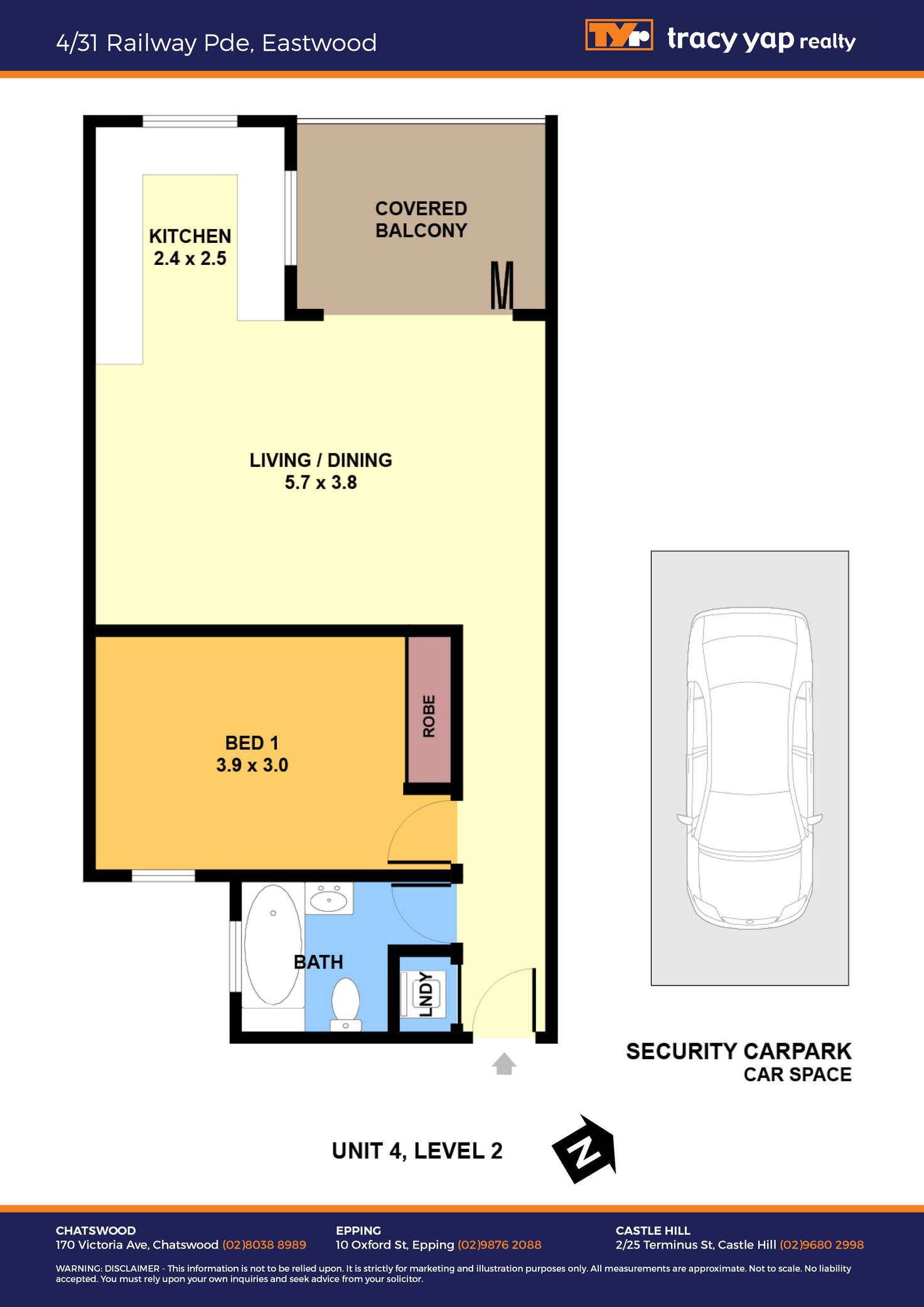 Floorplan of Homely apartment listing, 4/31 Railway Parade, Eastwood NSW 2122