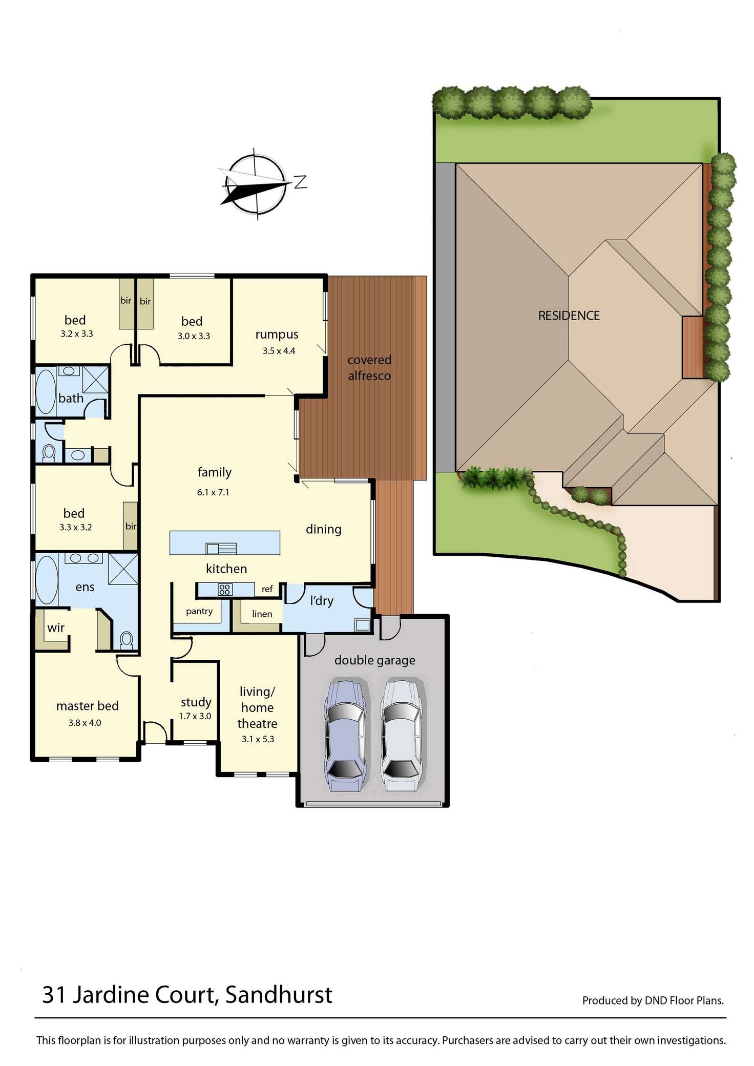 Floorplan of Homely house listing, 31 Jardine Court, Sandhurst VIC 3977